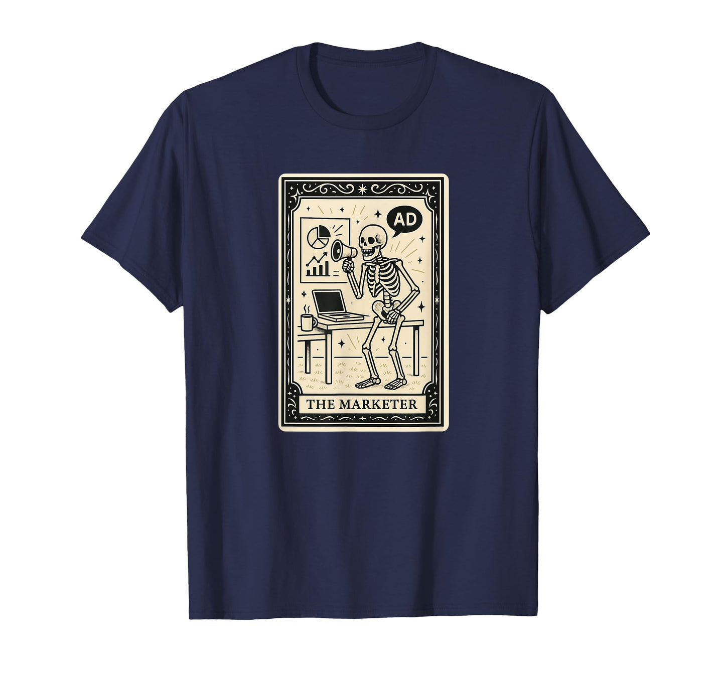The Marketer Tarot Card Spooky Gothic Marketing Advertising T-Shirt