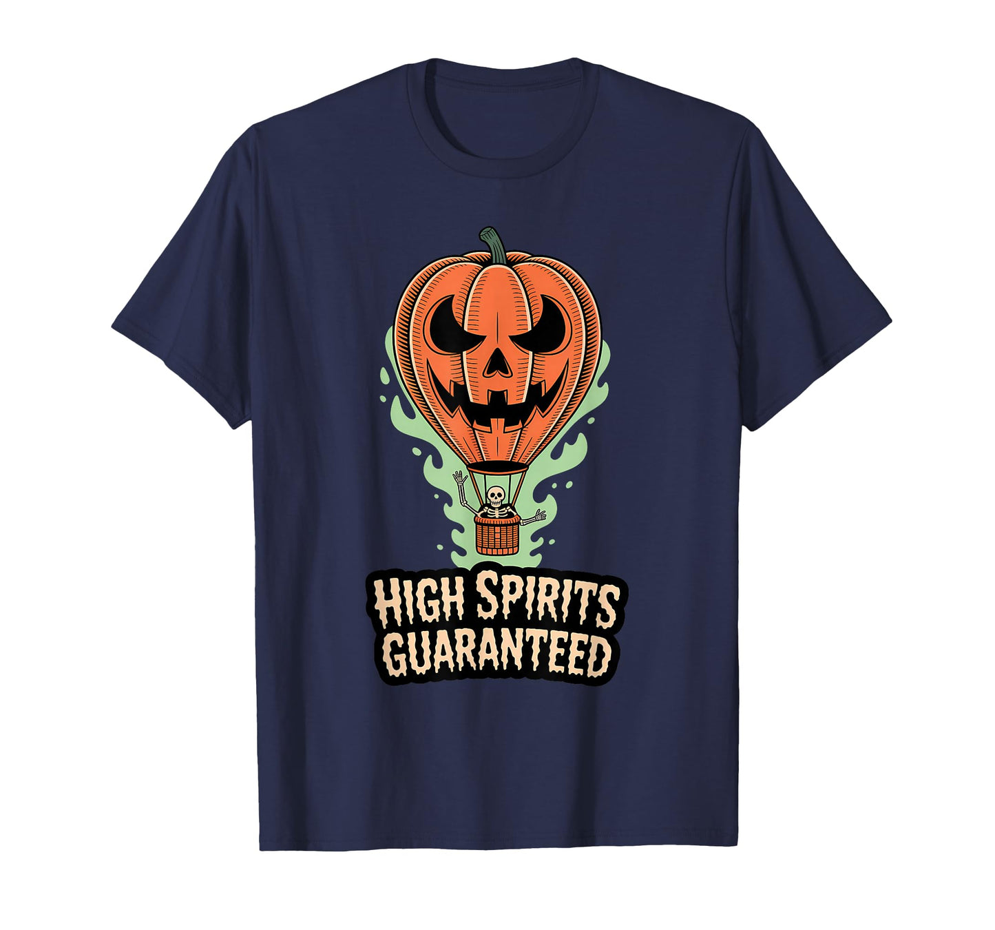 Skeleton Balloon Pilot Halloween Funny Spooky Flight T-Shirt