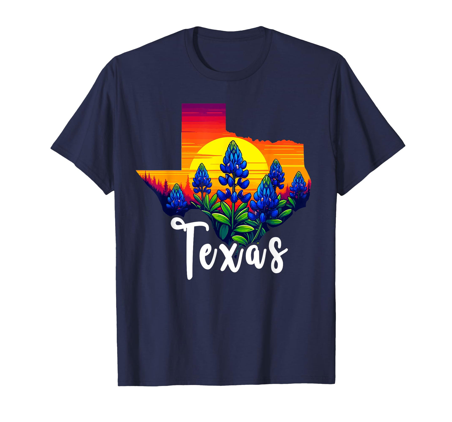 Texas Bluebonnet Sunset Lover Texas Wildflower Bluebonnets T-Shirt