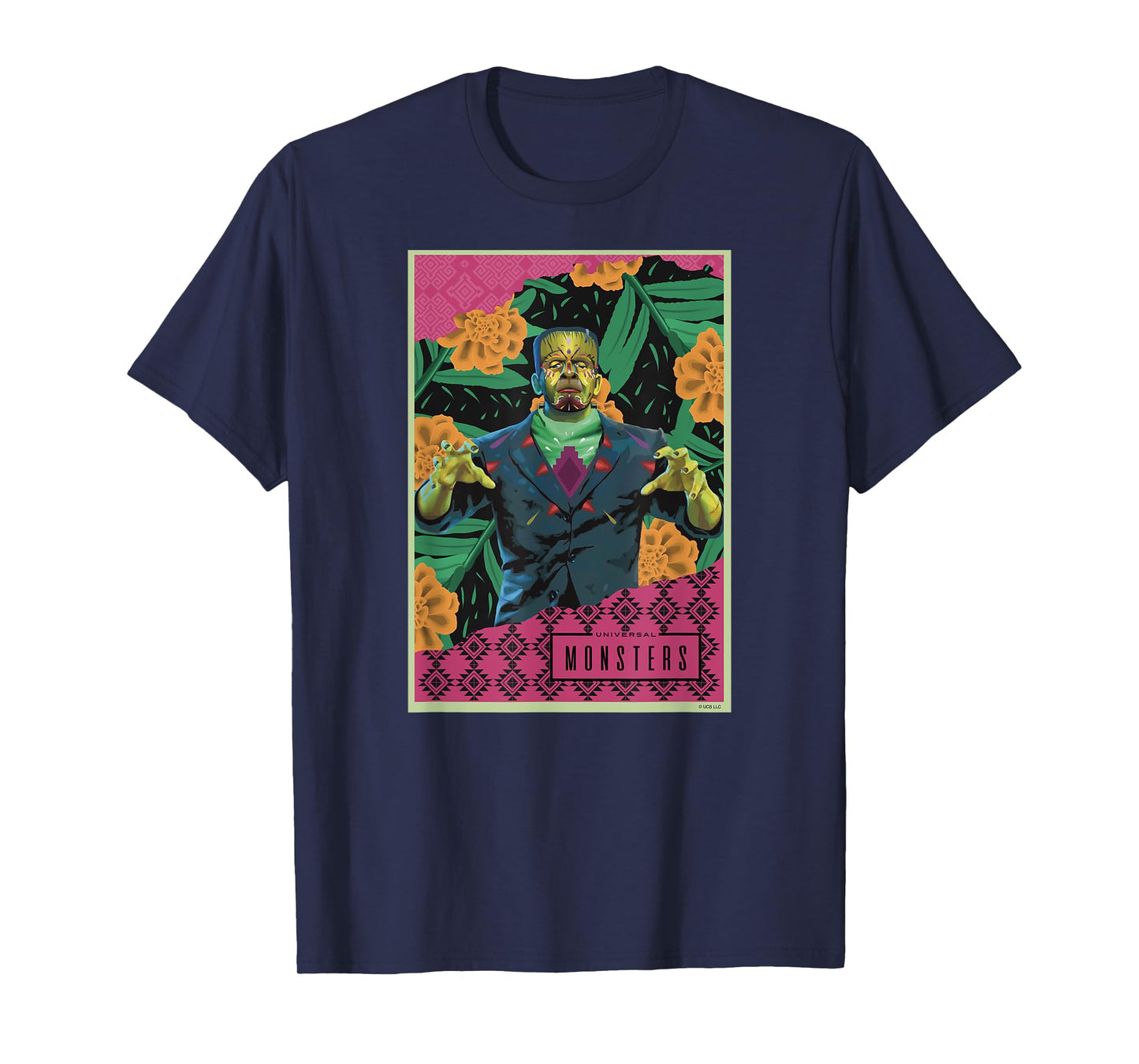Universal Monsters Frankenstein Día De Los Muertos T-Shirt