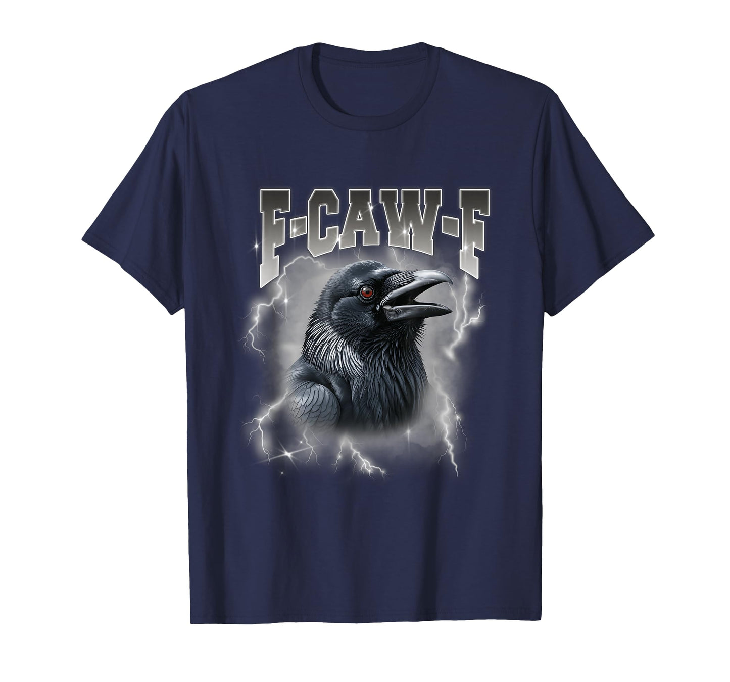 F-Caw-F Black Crow Blackbird FCAWF Vintage Bootleg T-Shirt