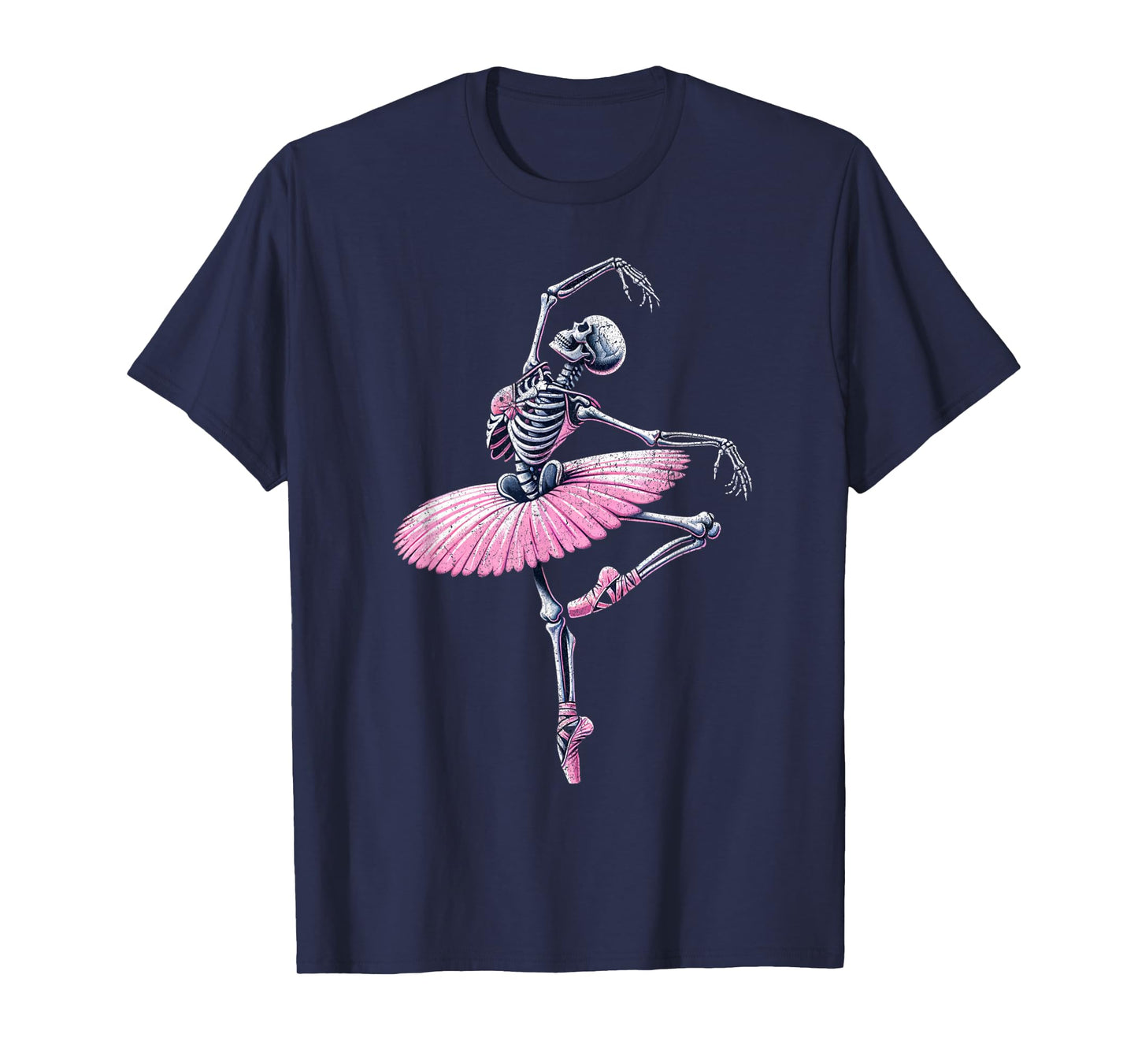 Ballerina Ballet Dance Halloween Dancing Skeleton Women Girl T-Shirt