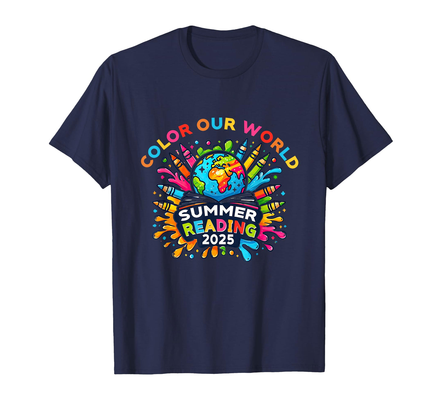 Color Our World Summer Reading 2025 Creativity Enthusiast T-Shirt