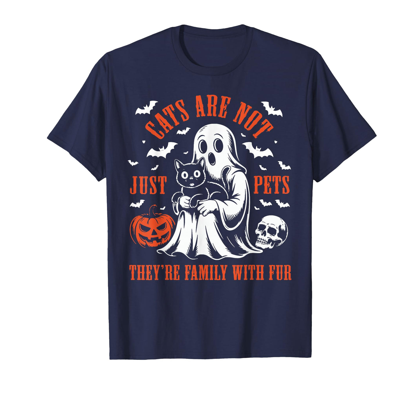 Cats are not just Pets, Funny Fur Parent Pet Halloween Cat T-Shirt