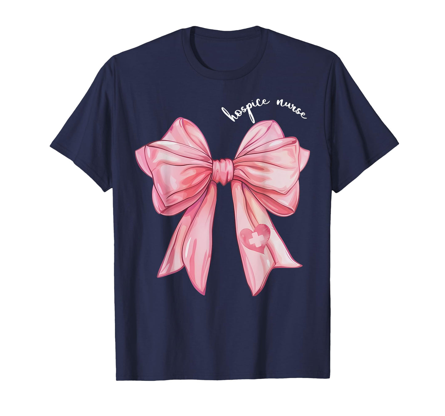 Coquette Bow Hospice Nurse Hospice Aide Palliative Care T-Shirt