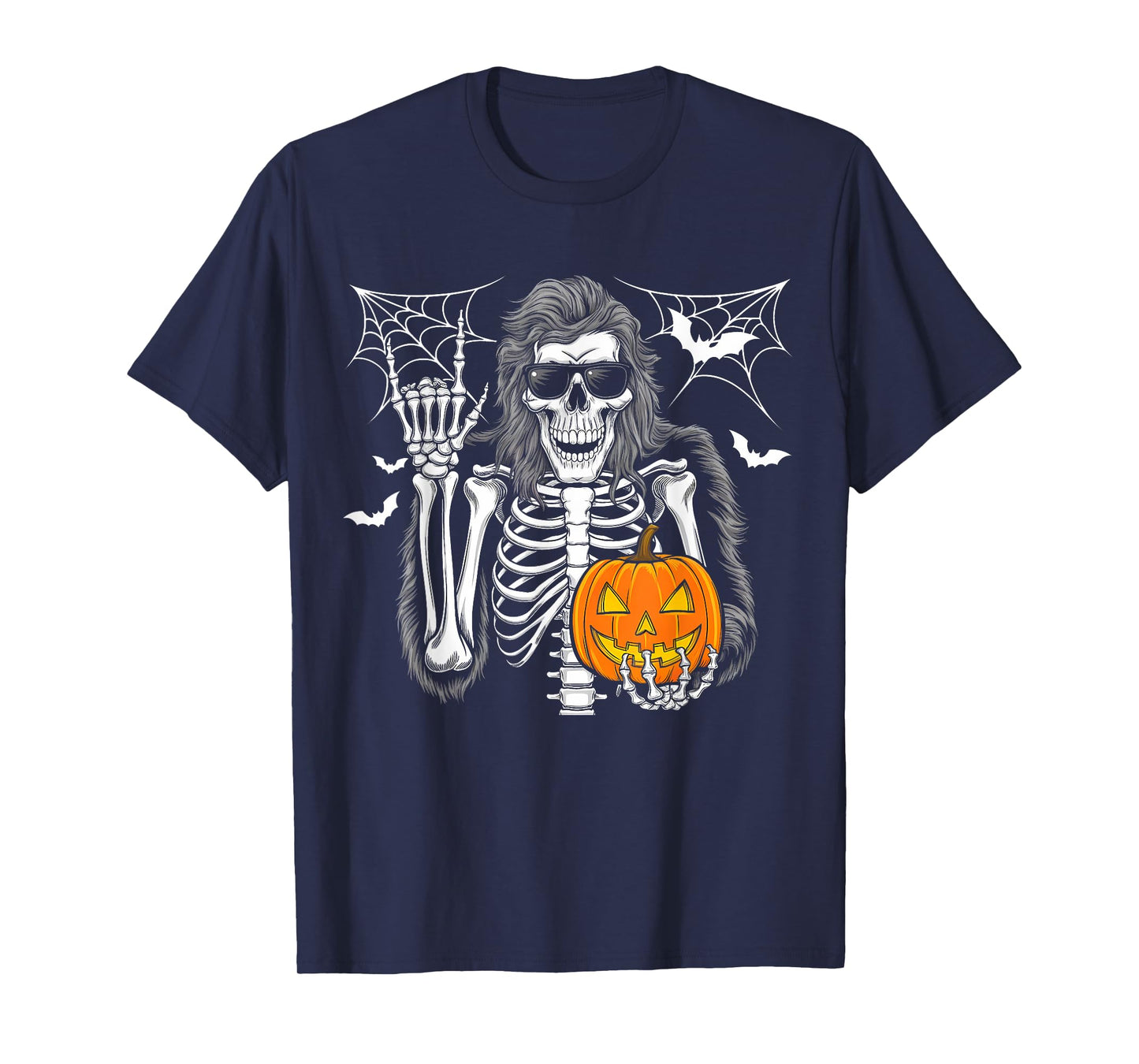 Spooky Bigfoot Jack O Lantern Skeleton Funny Halloween Men T-Shirt