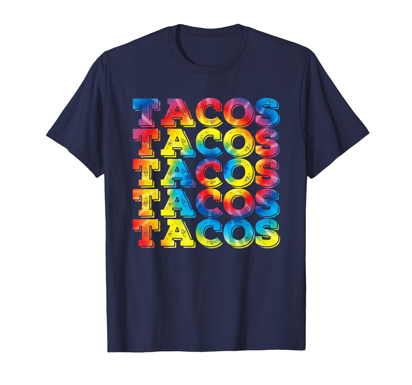 Retro Tacos Vintage Tie Dye Taco Tuesday Mexican Tee T-Shirt