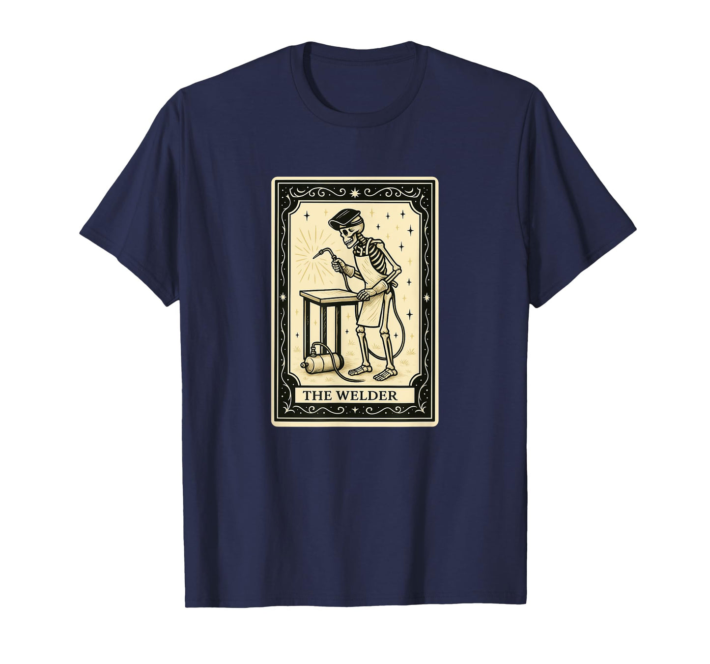Welder Weld Welding Tarot Card - Halloween Spooky Gothic T-Shirt