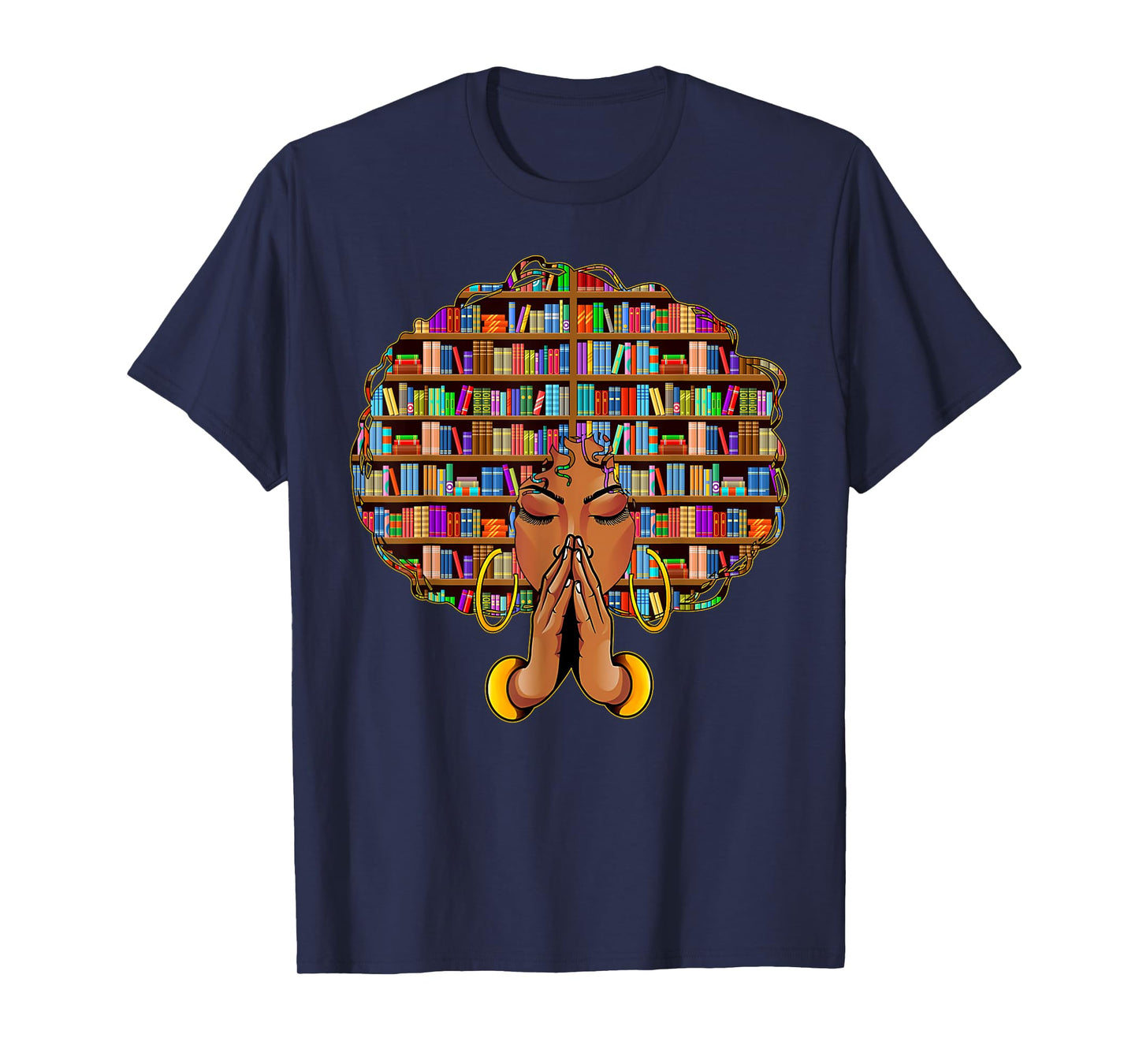 Black History Month Afro Women Girls Book Lover Librarian T-Shirt