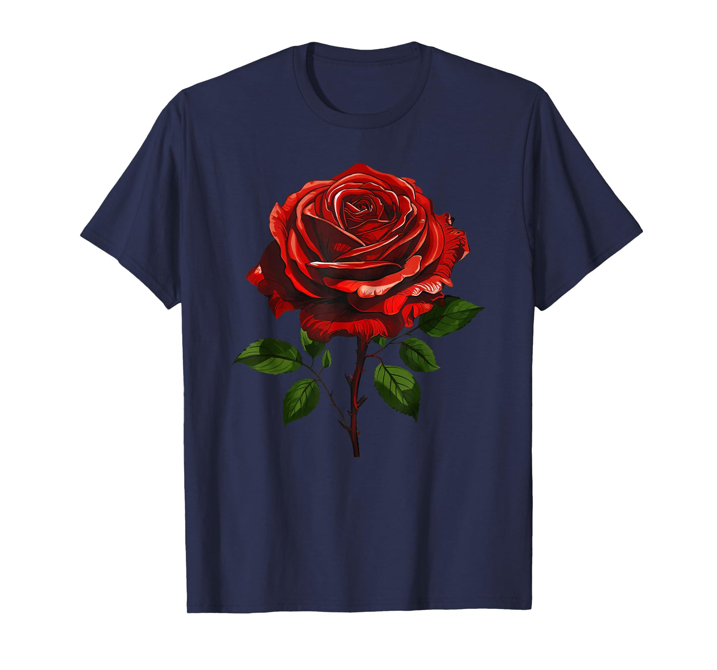 Single Red Rose Flower T-Shirt