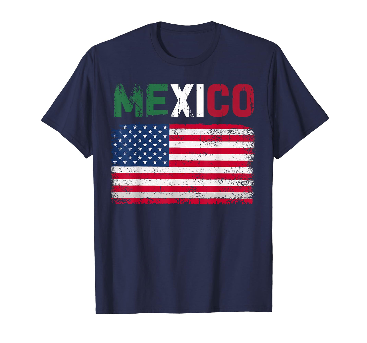 Mexico Tshirt US Flag Patriot Mexican Flag American Flag T-Shirt