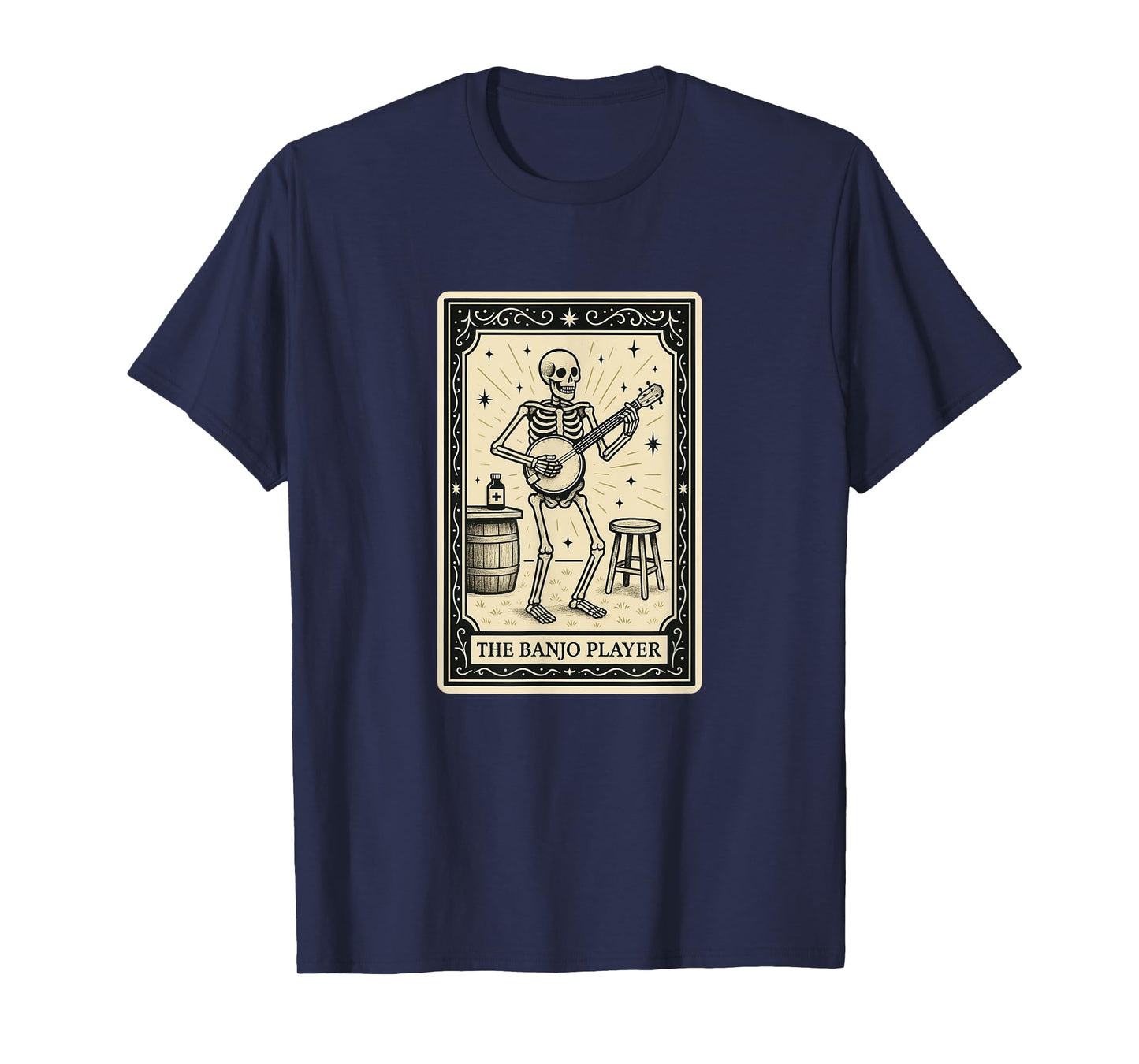 Banjo Player Tarot Card - Halloween Spooky Gothic Bluegrass T-Shirt