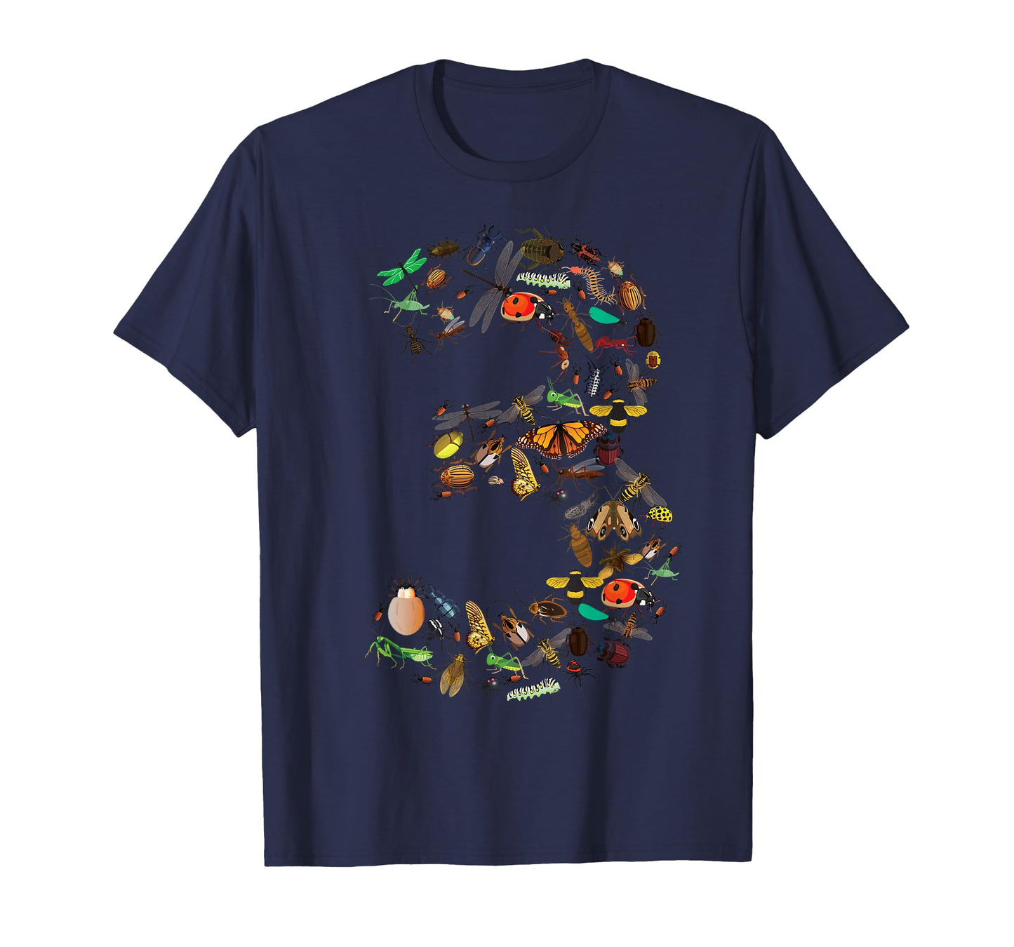 Funny Bugs 3rd Birthday Gift | Cute 3 Years Old Toddler Kid T-Shirt