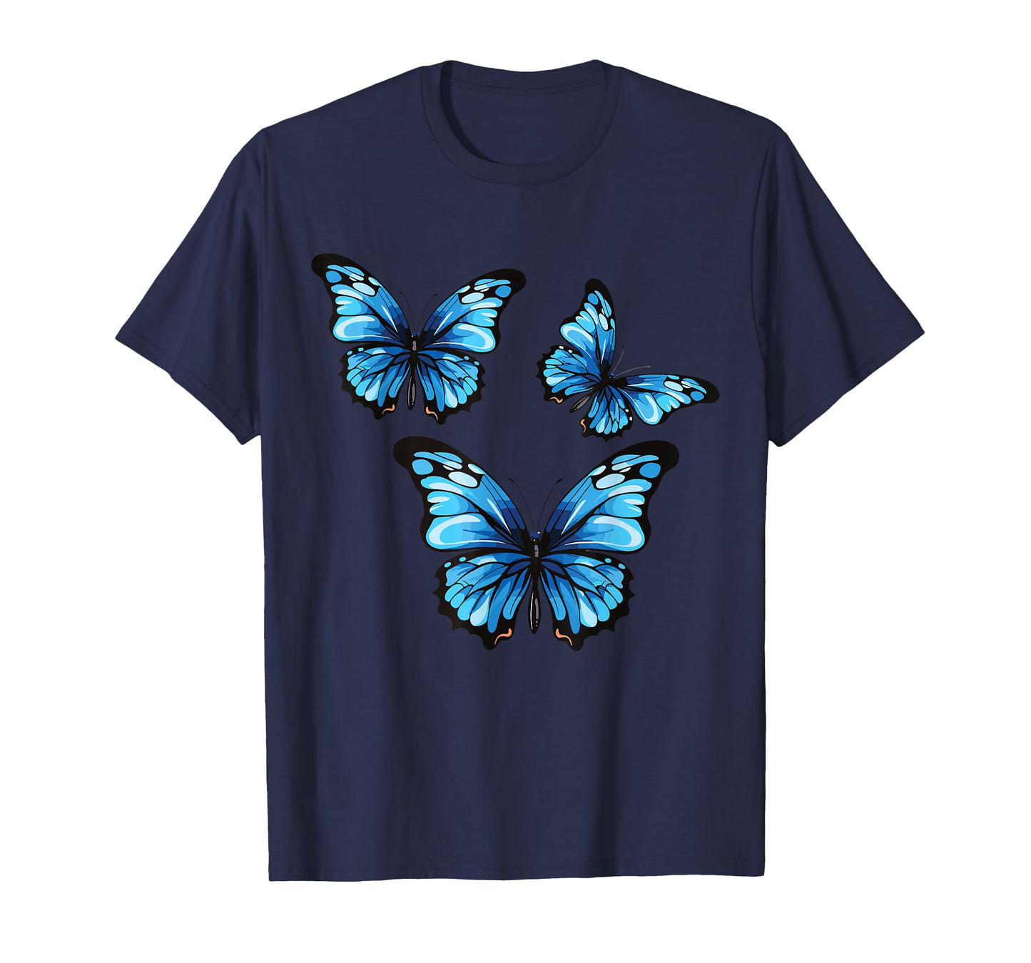 Blue Butterfly Art Garden Beautiful Butterflies Insects T-Shirt