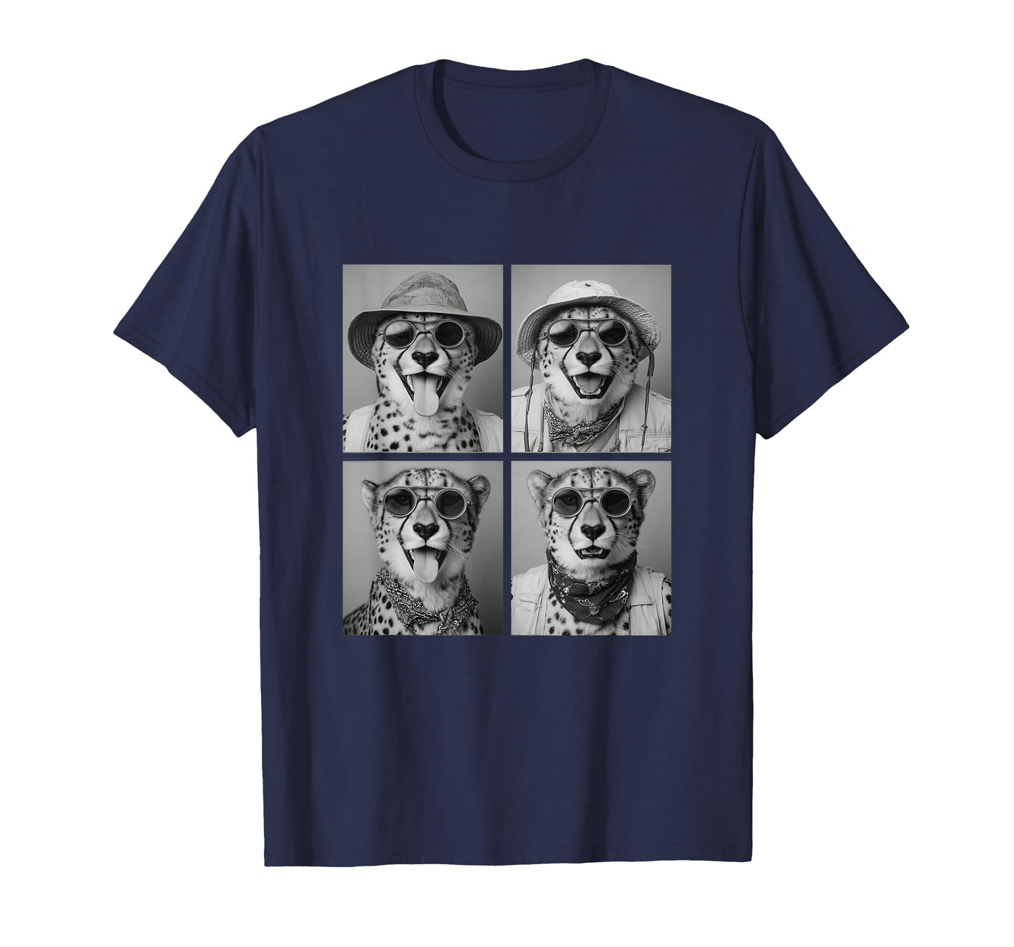 Funny Cheetahs with Sunglasses Safari Animals African Zoo T-Shirt