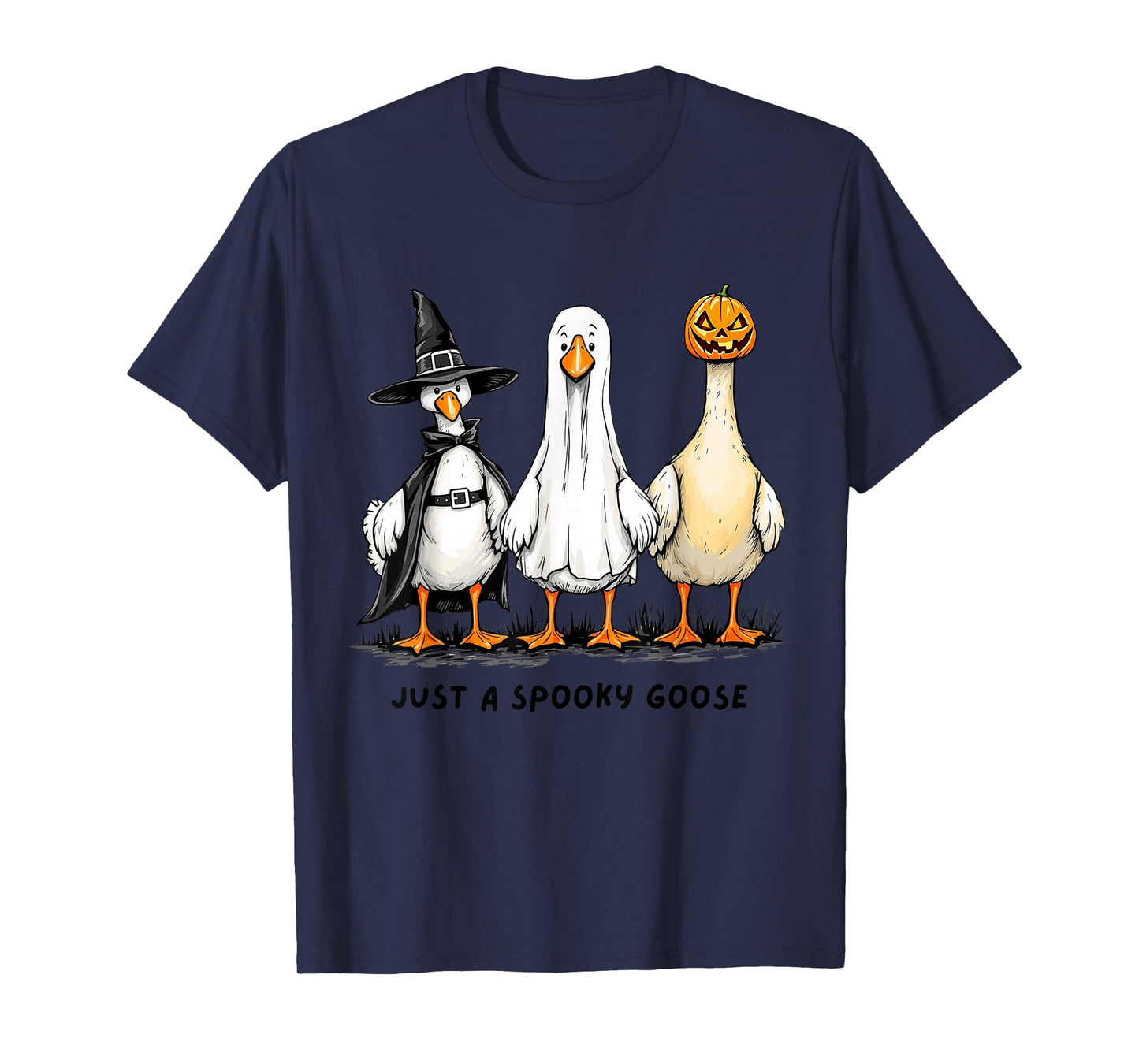 Just A Spooky Goose Halloween Silly Funny tee T-Shirt