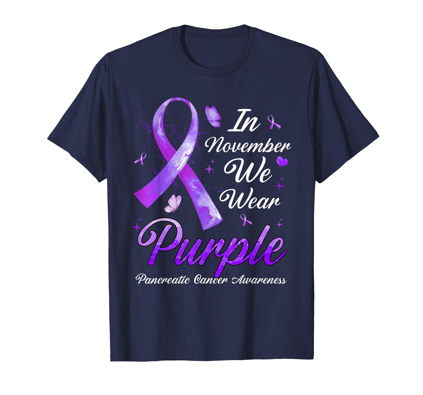 In November We Wear Purple Pancreatic Cancer Awareness T-Shirt