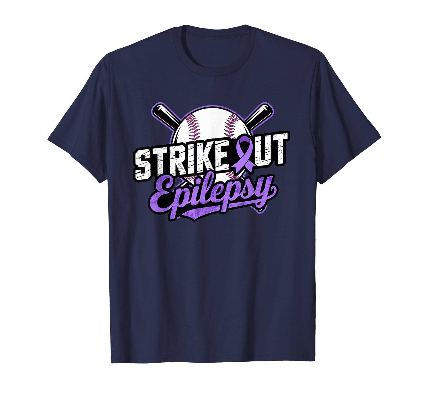 Strike Out Epilepsy Purple Baseball Epilepsy Awareness Month T-Shirt