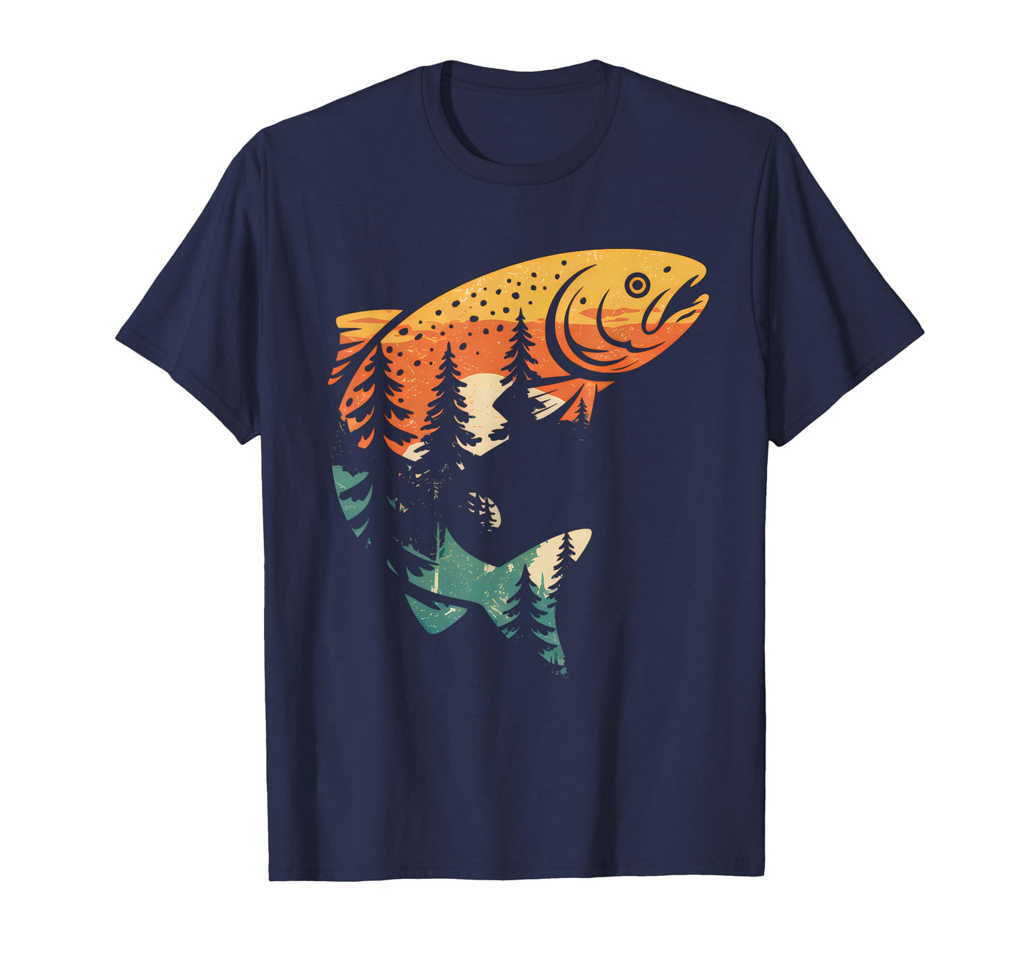 Trout Fly Fishing Outdoor Forest Nature Wildlife Fisherman T-Shirt