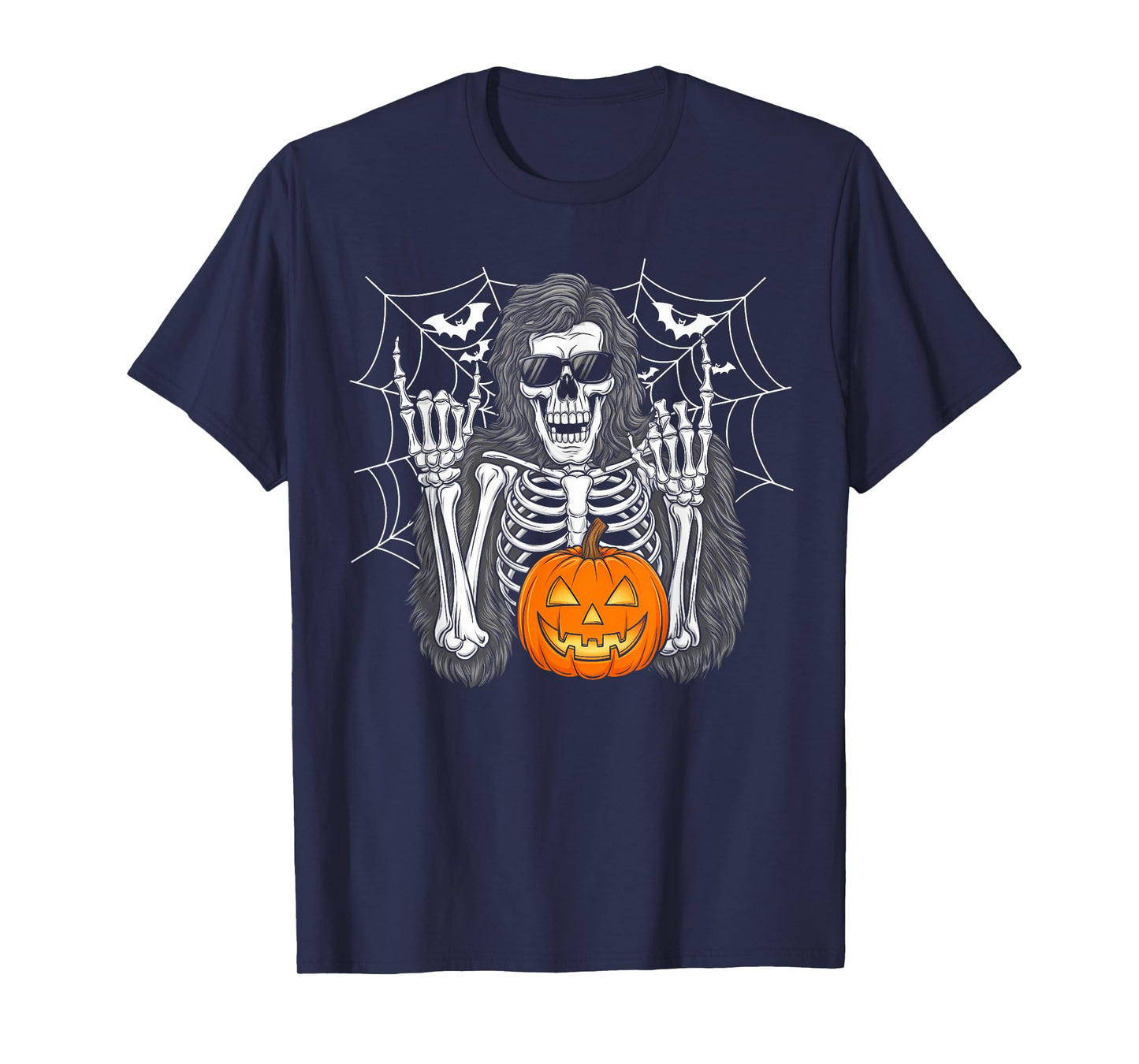 Spooky Bigfoot Jack O Lantern Skeleton Fun Halloween Men T-Shirt