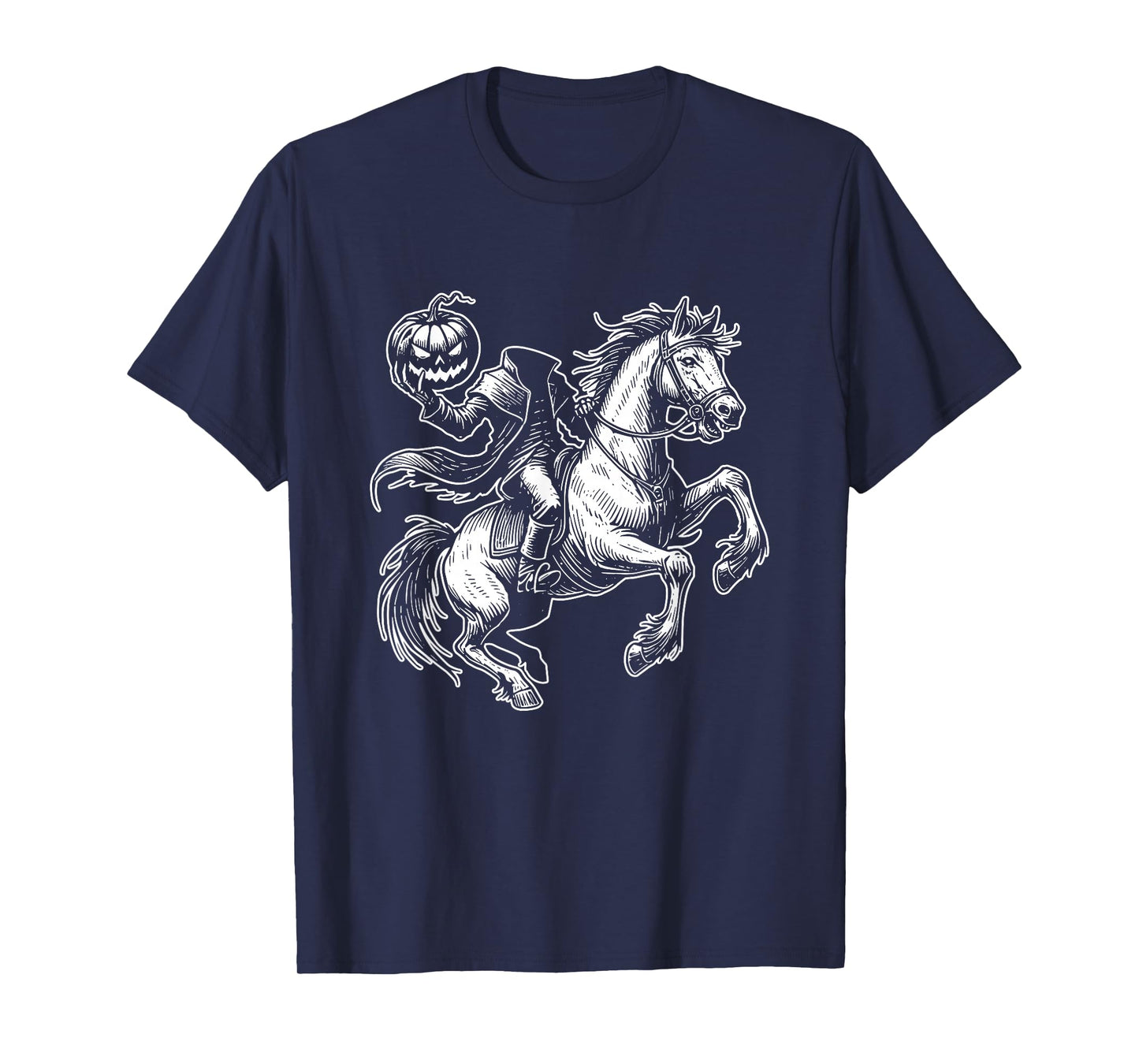 Headless Horseman Halloween Pumpkin Spooky Jack O Lantern T-Shirt