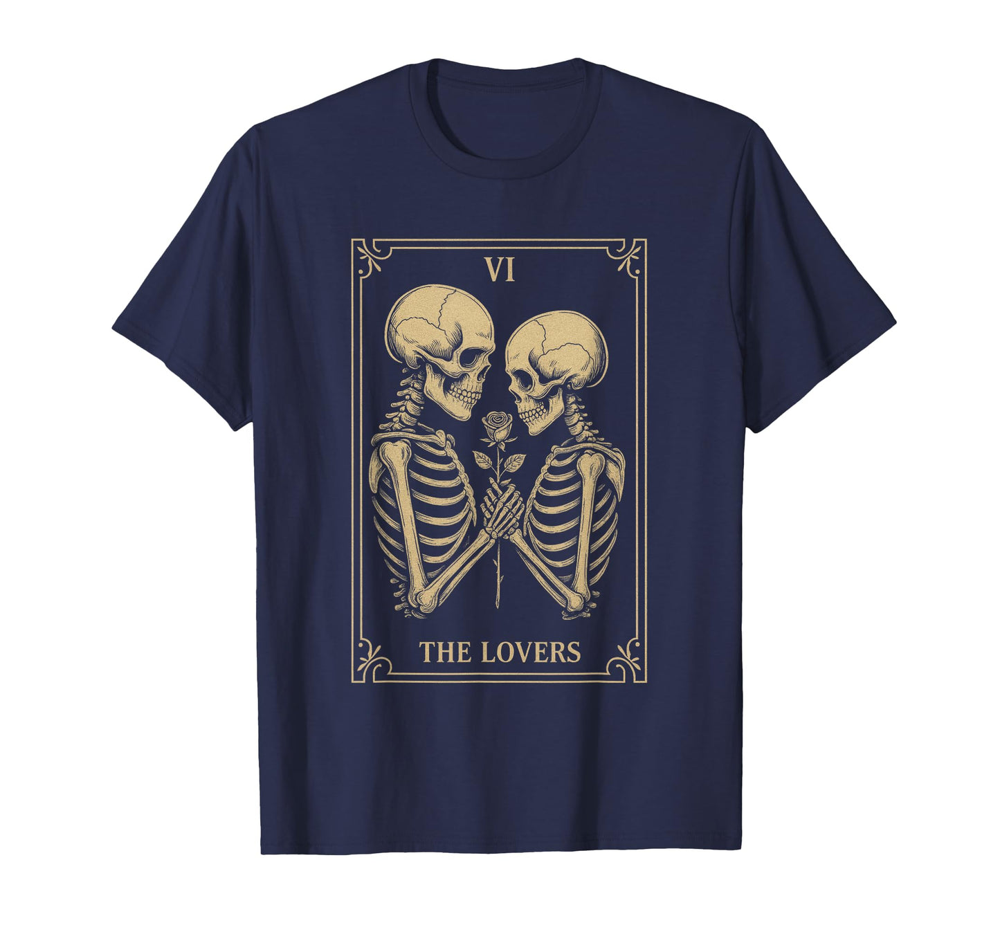 The Lovers Tarot Skeleton Outfit Gothic Romance Spooky T-Shirt