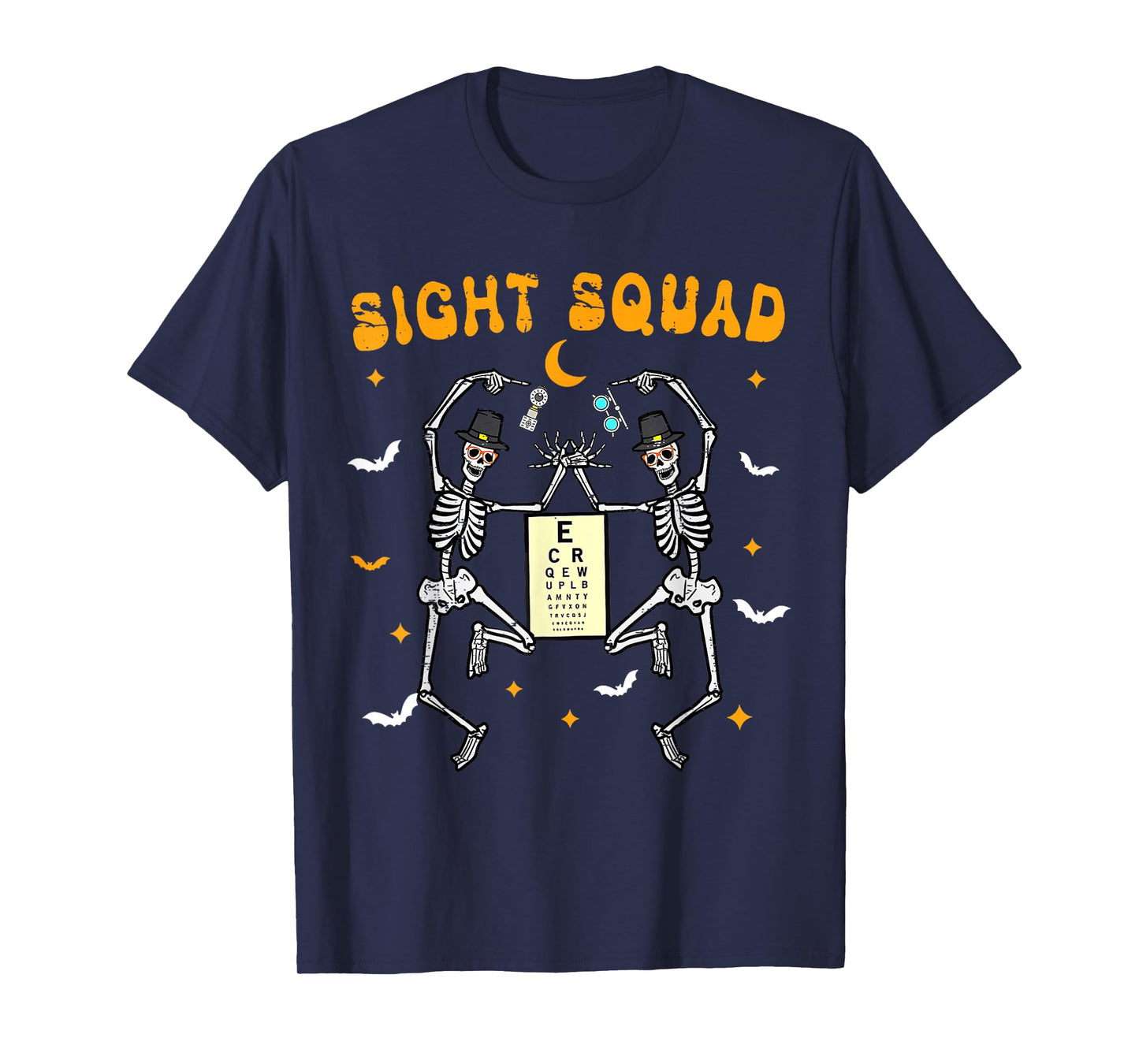 Skeleton Dancing Sight Squad Halloween Optometrist Optometry T-Shirt