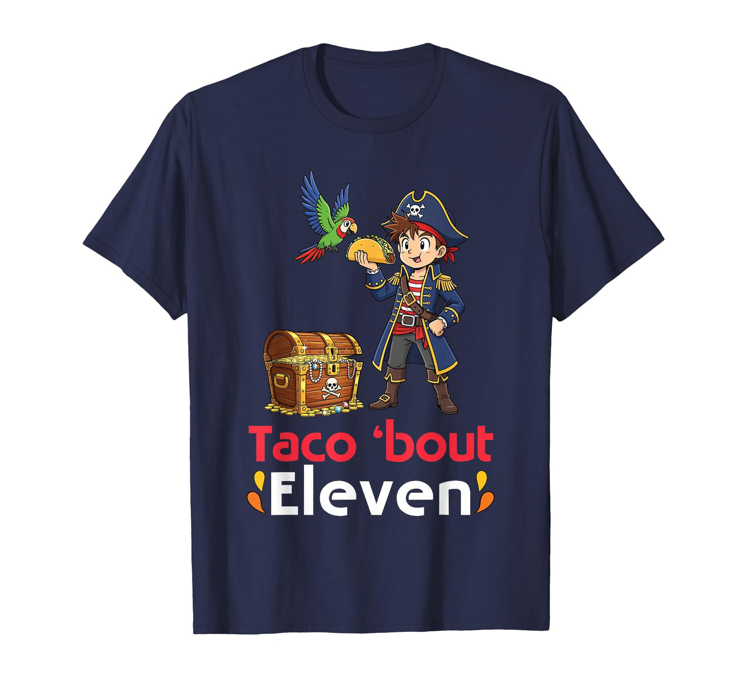 Cute Boy with Tacos Happy Birthday Taco Bout 11 Years Old T-Shirt