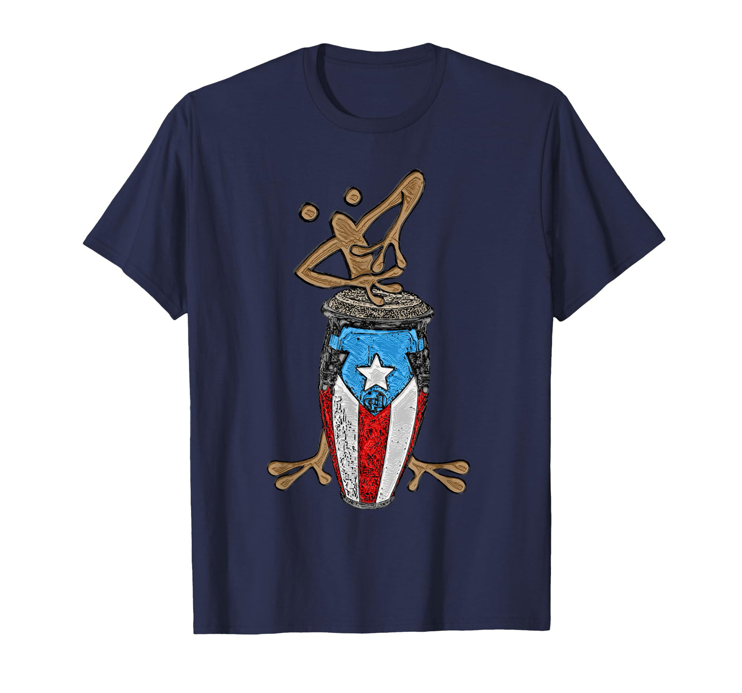 Coqui Taino Conga Boricua Puerto Rican Flag Gift T-Shirt