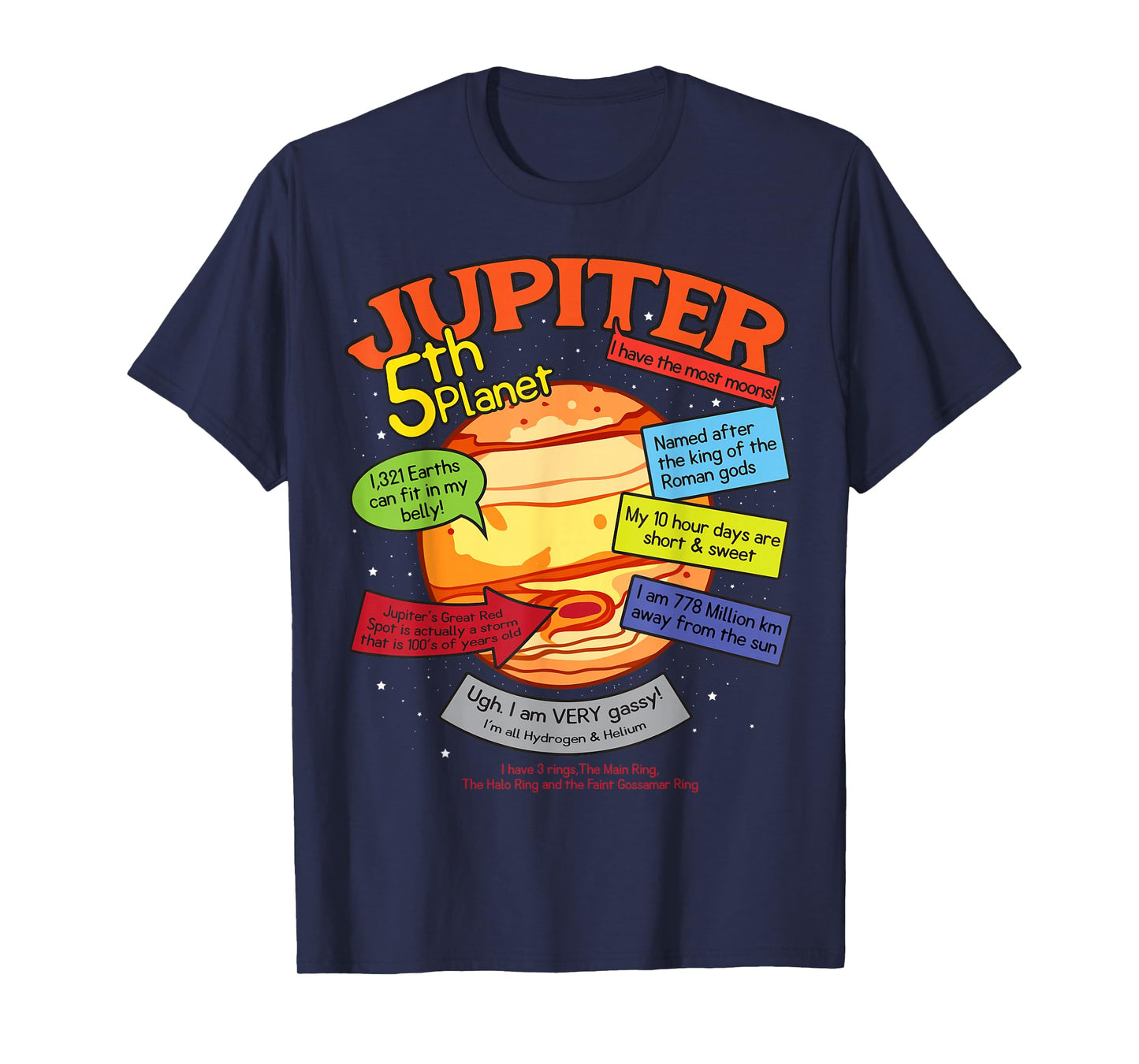 Teaching, learning, about space - Jupiter, planets, gift T-Shirt