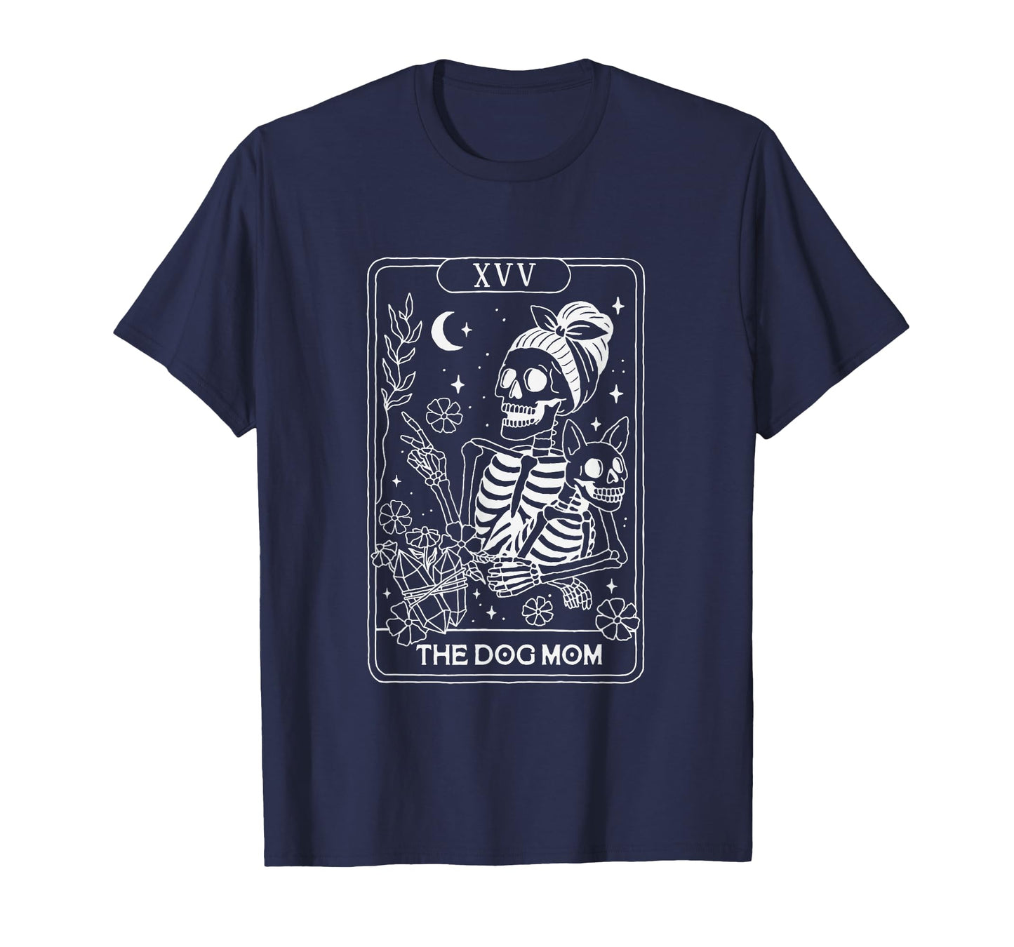 Skeleton Tarot The Dog Mom Gothic Witch T-Shirt