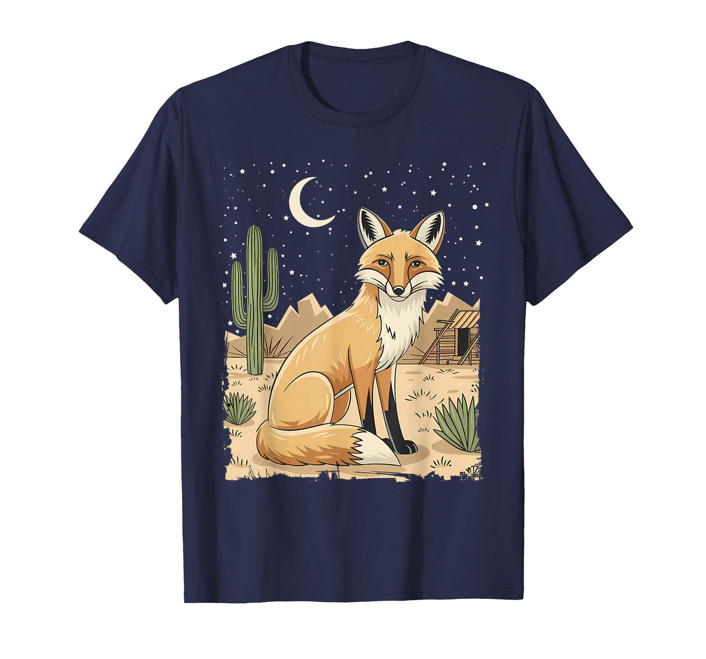 Coyote Desert Nature Scenic Wild Animal South West Cactus T-Shirt