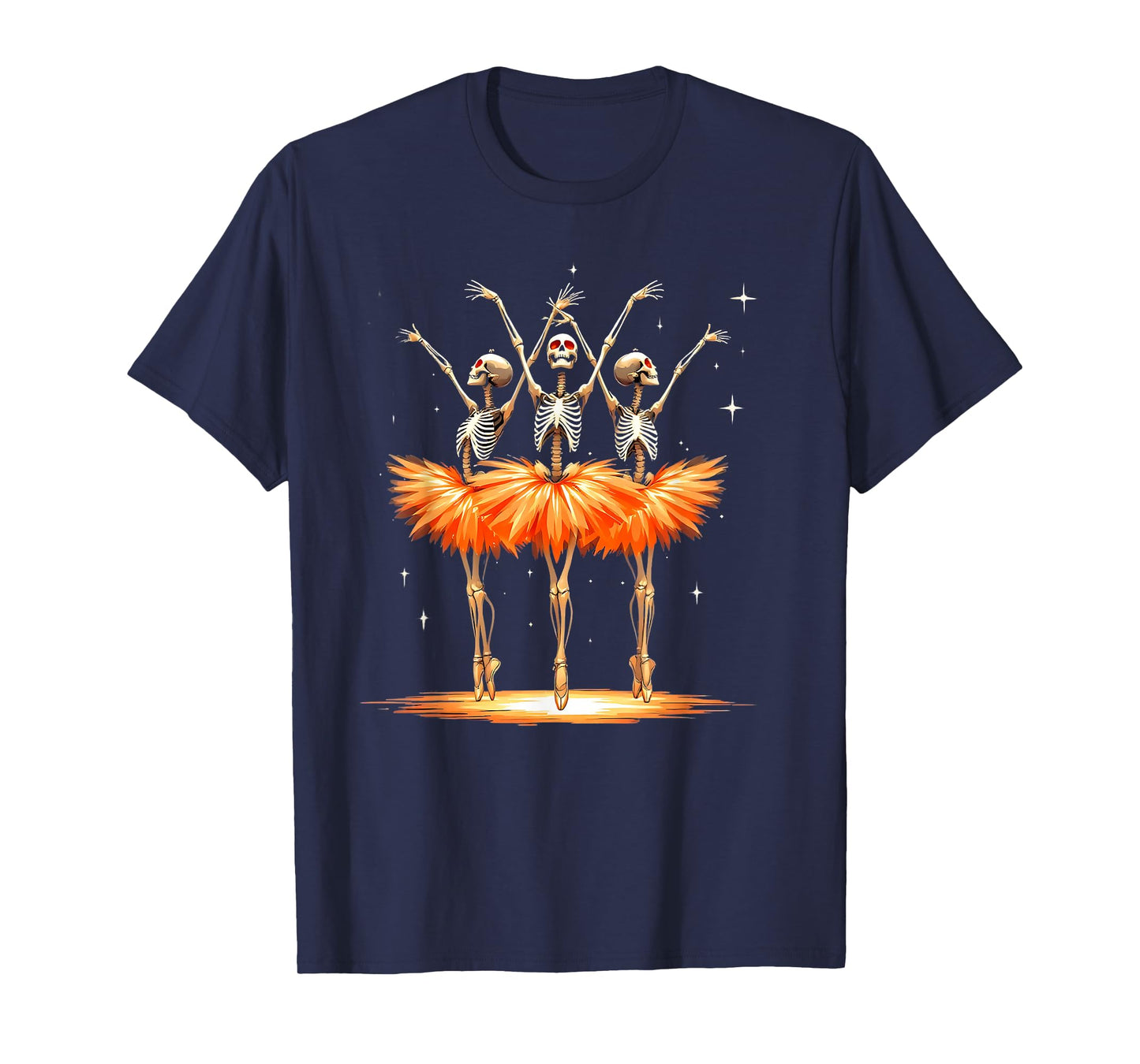 Spooky Ballerinas Halloween Ballet Skeleton Haunted Dance T-Shirt
