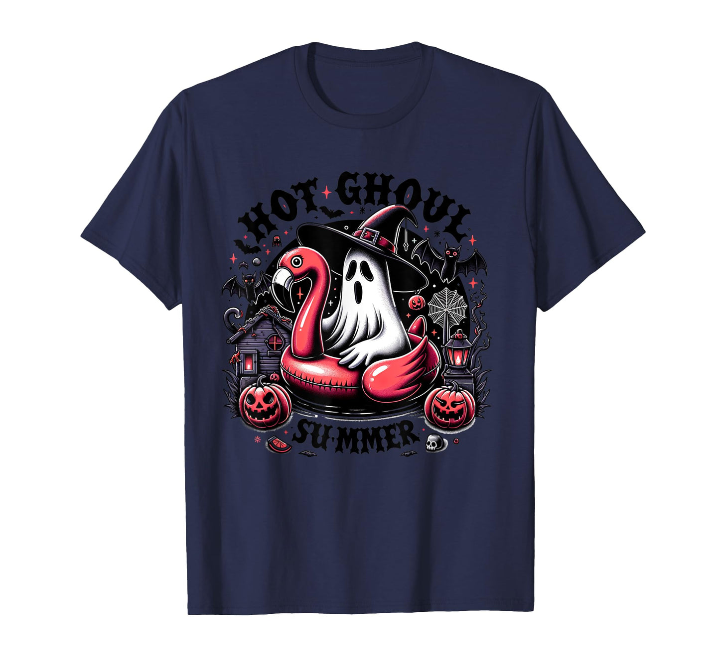Halloween Summer Celebrate Summerween Ghost Spooky Creepy T-Shirt for Men Women Kids