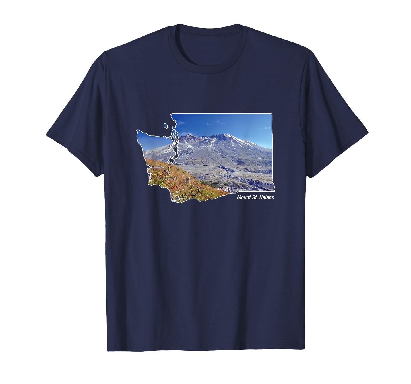 Mount St. Helens Map ~ Washington Volcano T-Shirt