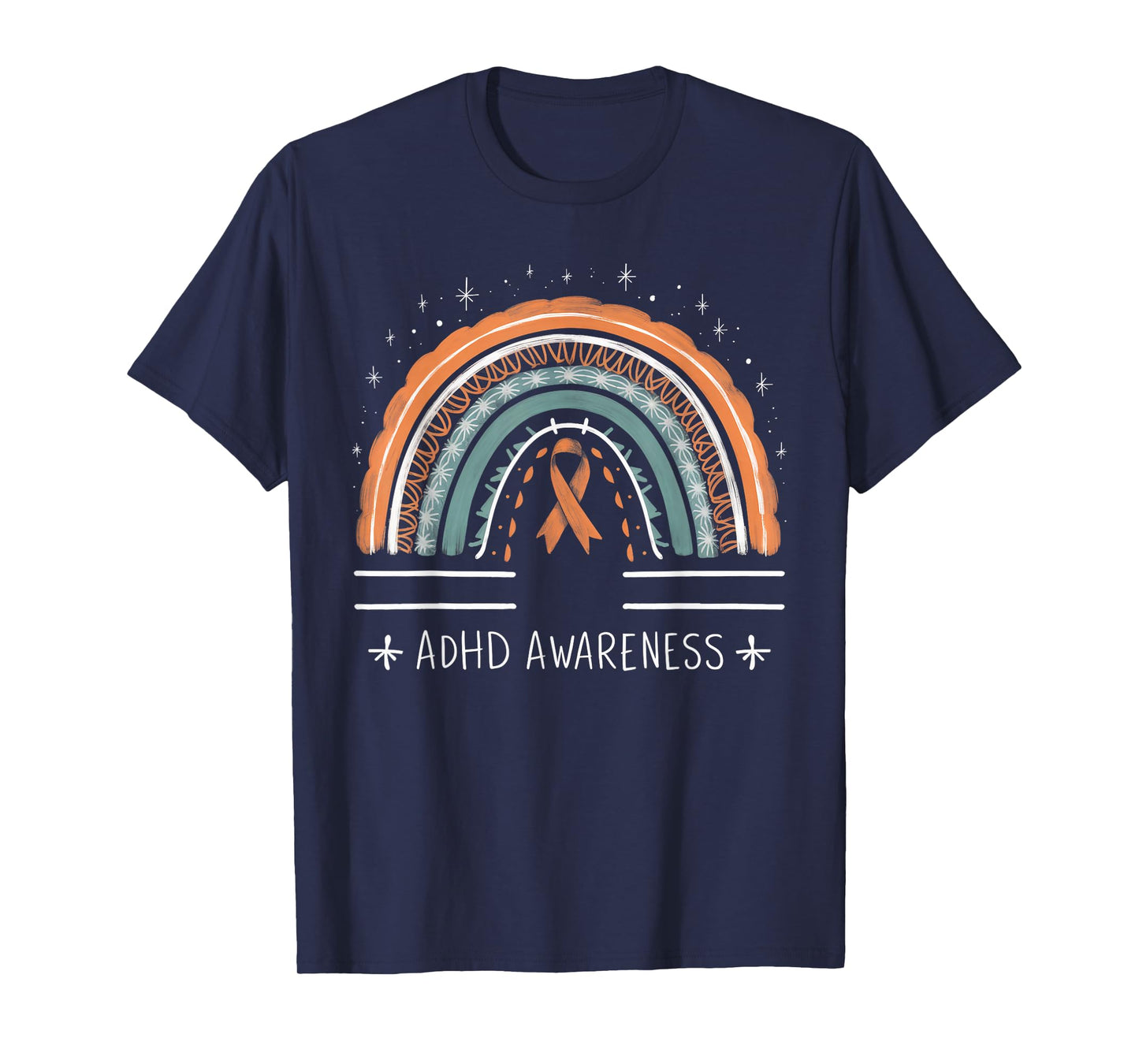 Orange Leopard Rainbow for ADHD Neurodiversity Awareness T-Shirt