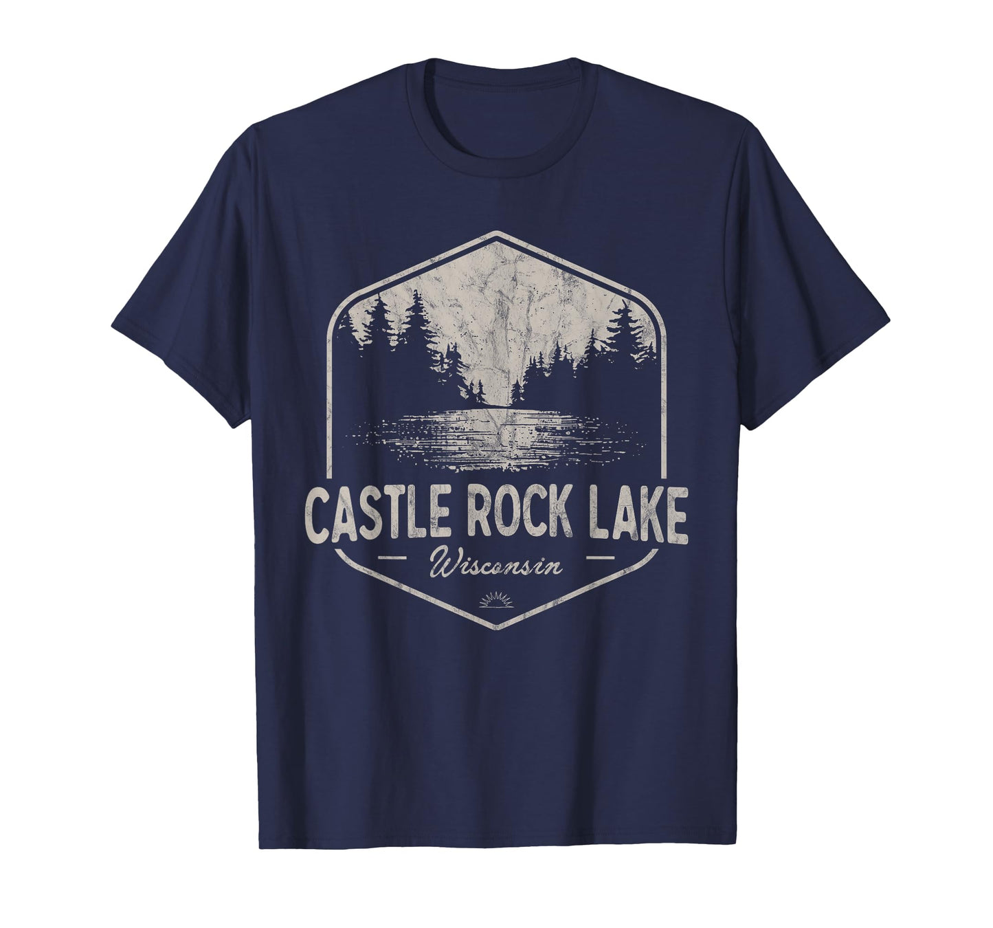 Castle Rock Lake Wisconsin Outdoors Vintage T-Shirt