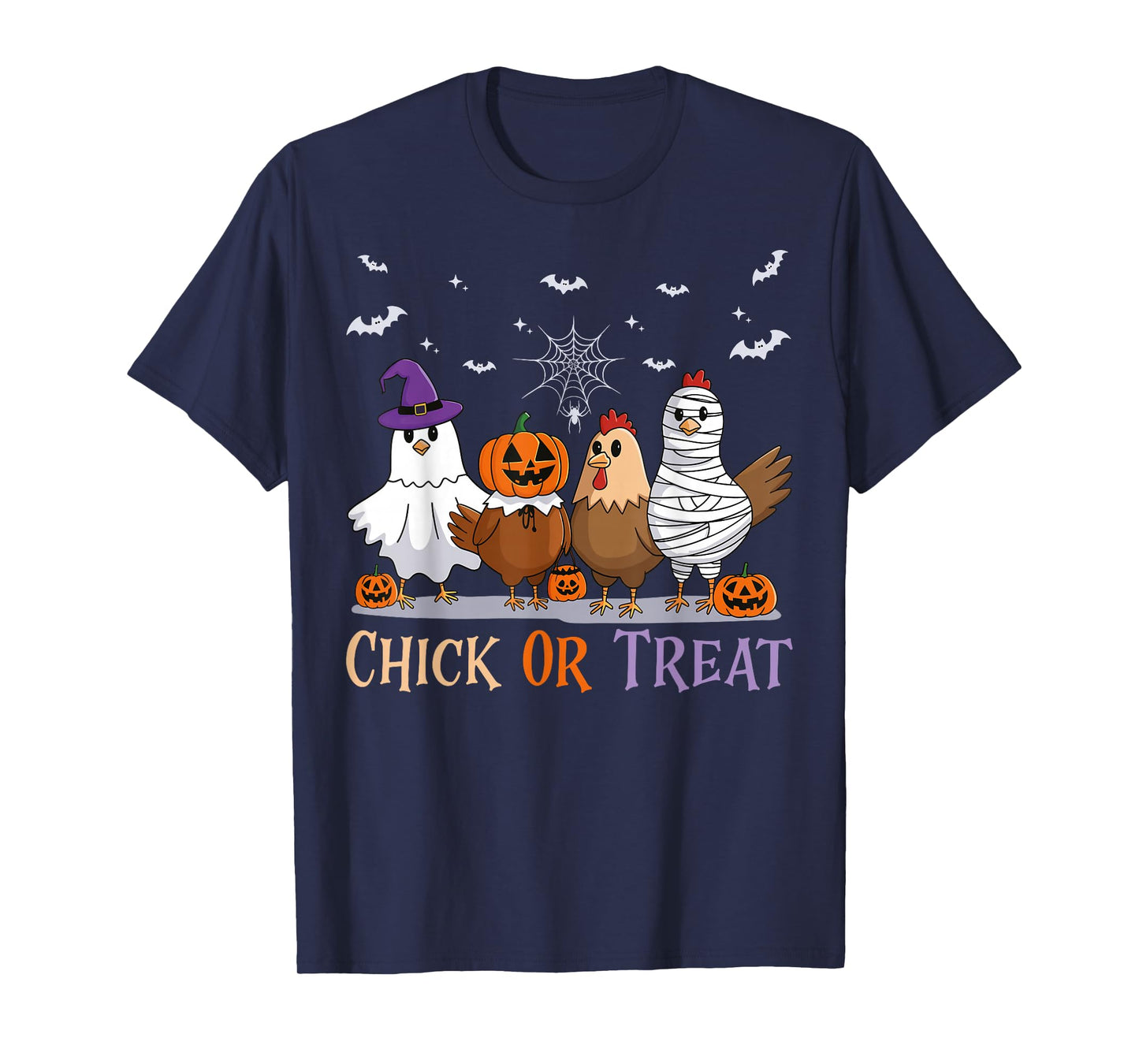 Funny Chick Or Treat Chickens Ghost Witchy Halloween T-Shirt