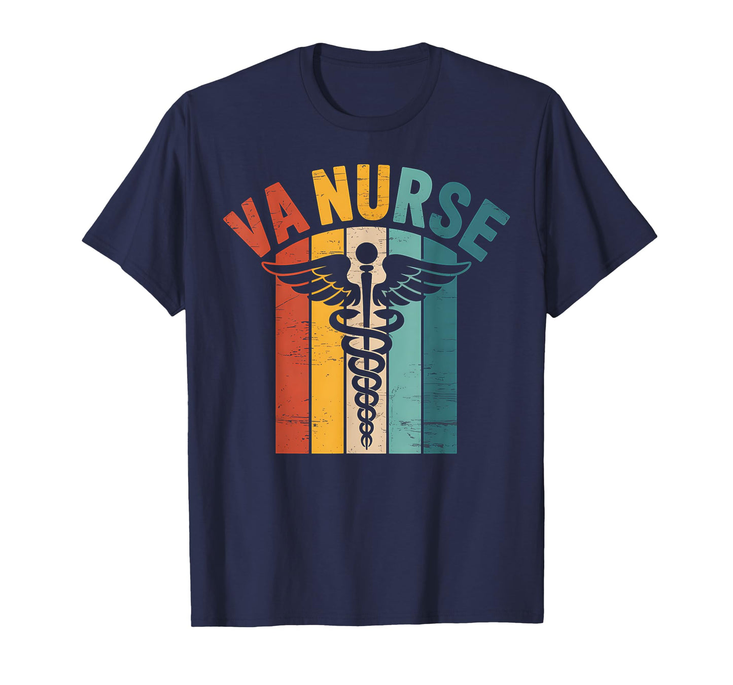 VA Nurse Caduceus Distressed Retro Vintage Pride Medical T-Shirt