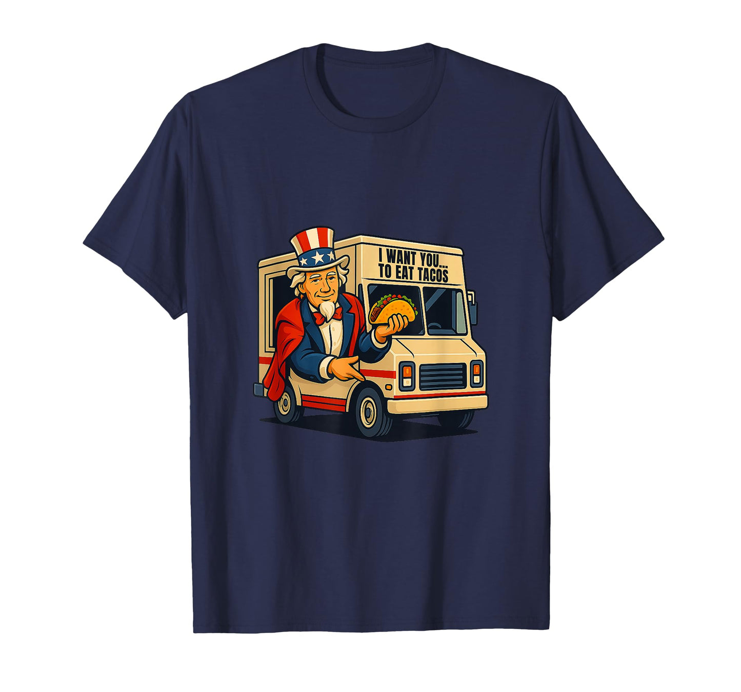 Funny Taco Uncle in Food Vehicle Costume for Boys and Girls T-Shirt