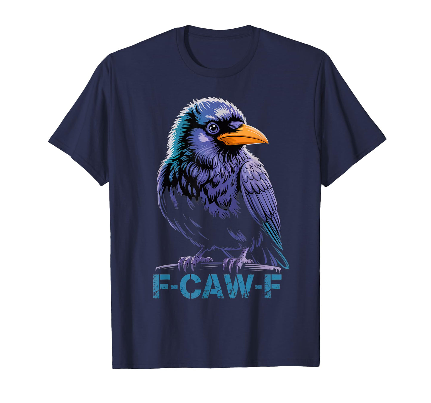 Black Bird Funny Crow F-Caw-F Retro T-Shirt