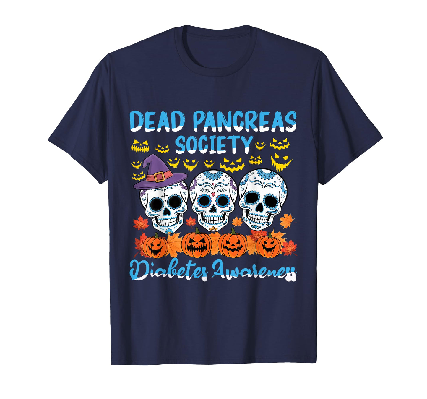 Dead Pancreas Society Diabetes Awareness Spooky Halloween T-Shirt