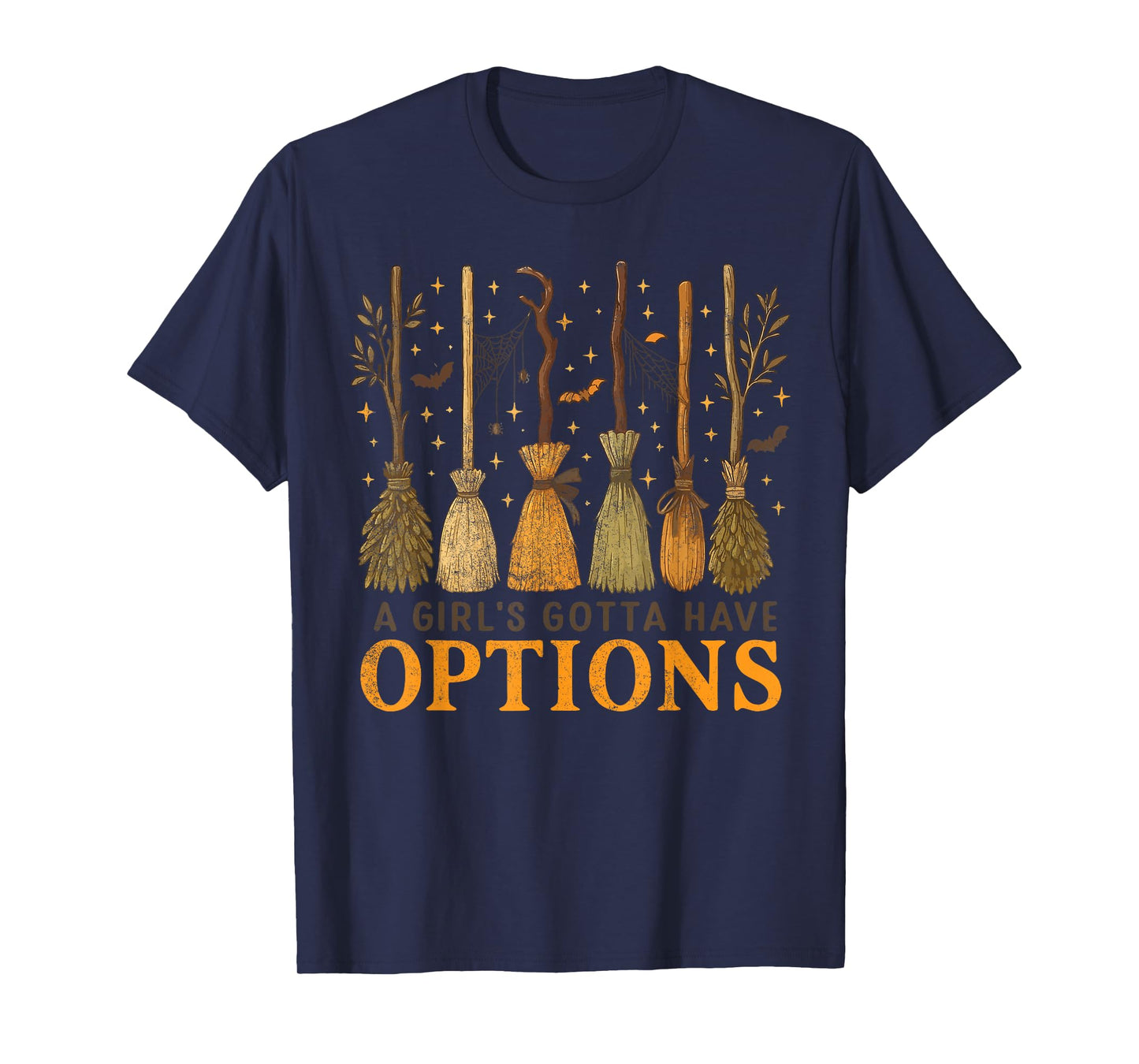 Retro A Girl’s Gotta Have Options Halloween Witches T-Shirt