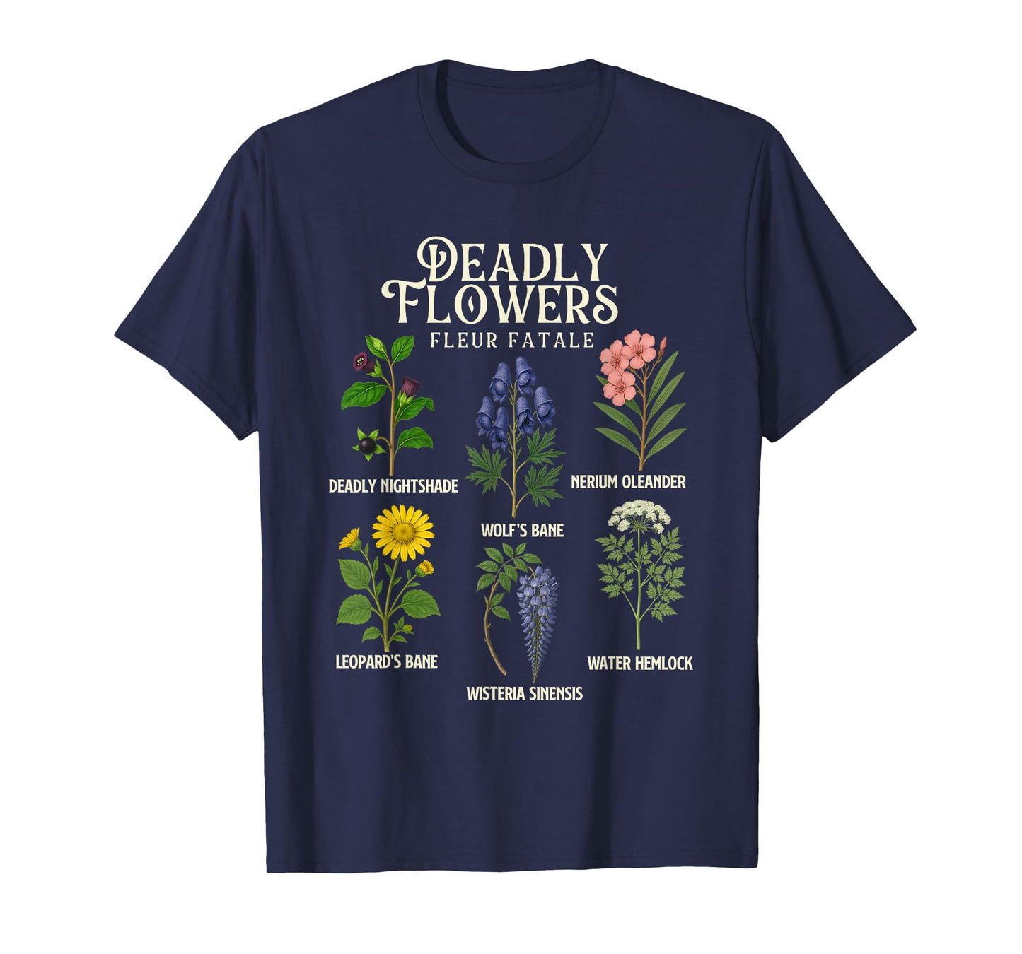 Deadly Flowers - Spooky Halloween Plant Lover Gardening T-Shirt