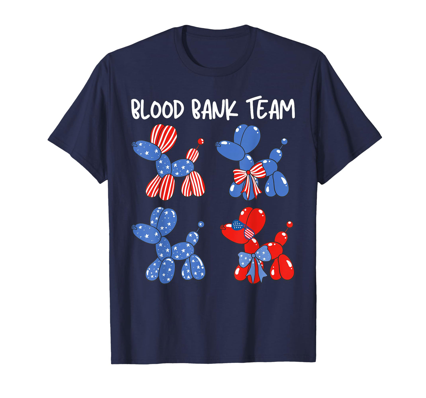 Patriotic Blood Bank 4th of July Medical Lab Science Tech T-Shirt