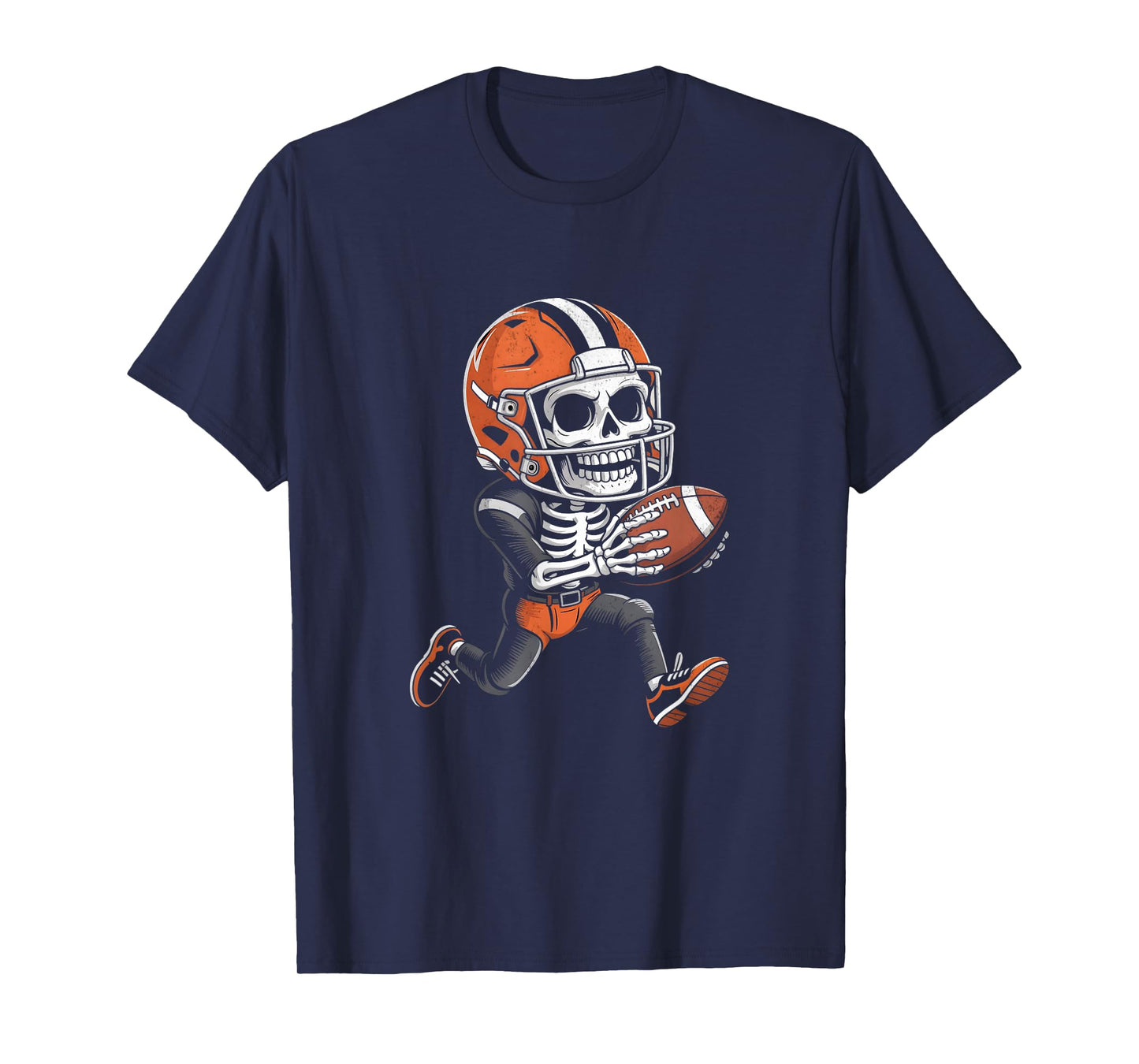 Skeleton American Football Player Halloween T-Shirt