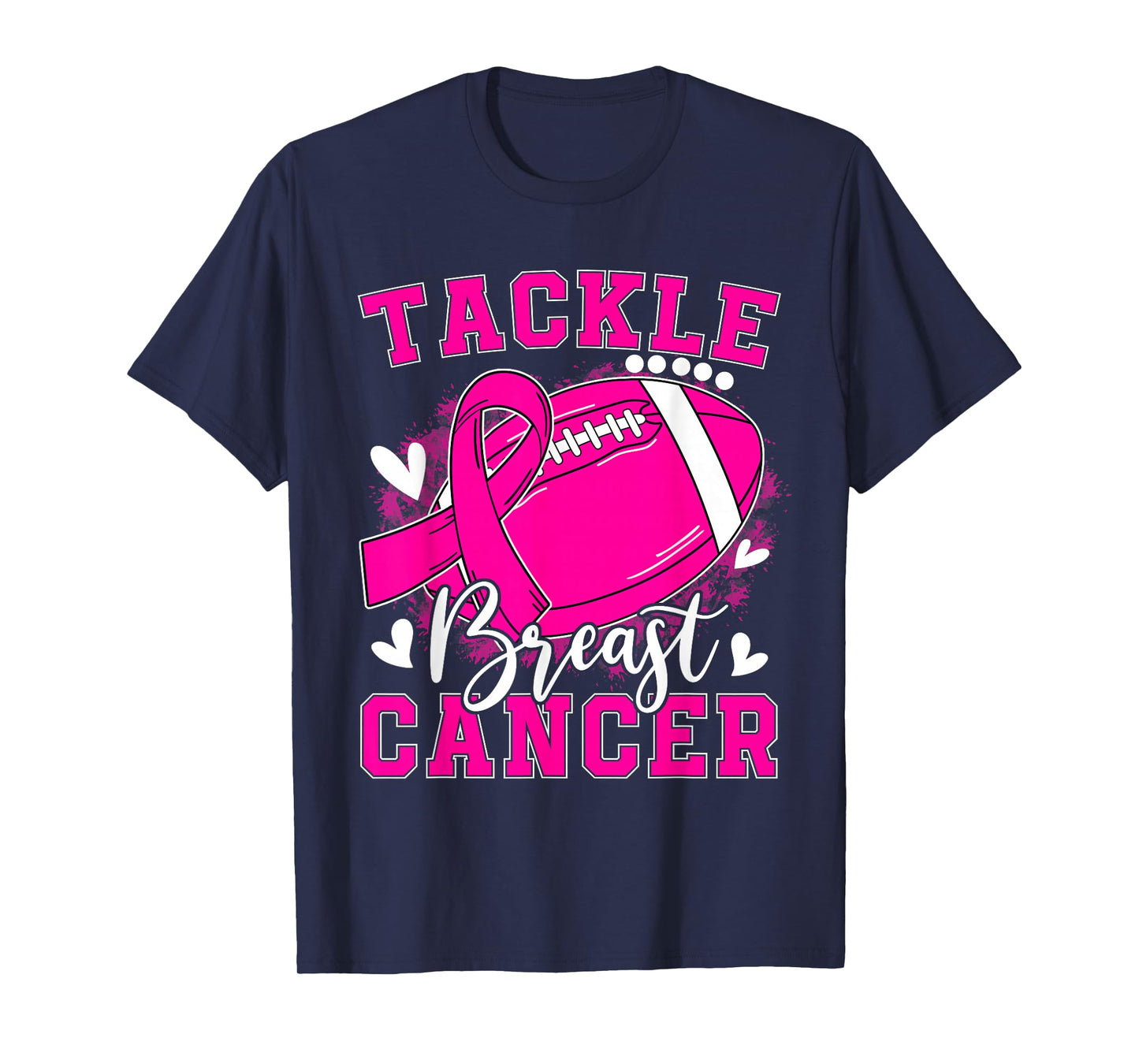 Tackle Breast Cancer Awareness Pink Ribbon Football Kids Boy T-Shirt