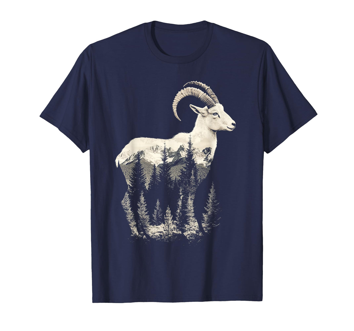 Goat Nature Lover Forest Mountains Animal Goat Lover T-Shirt