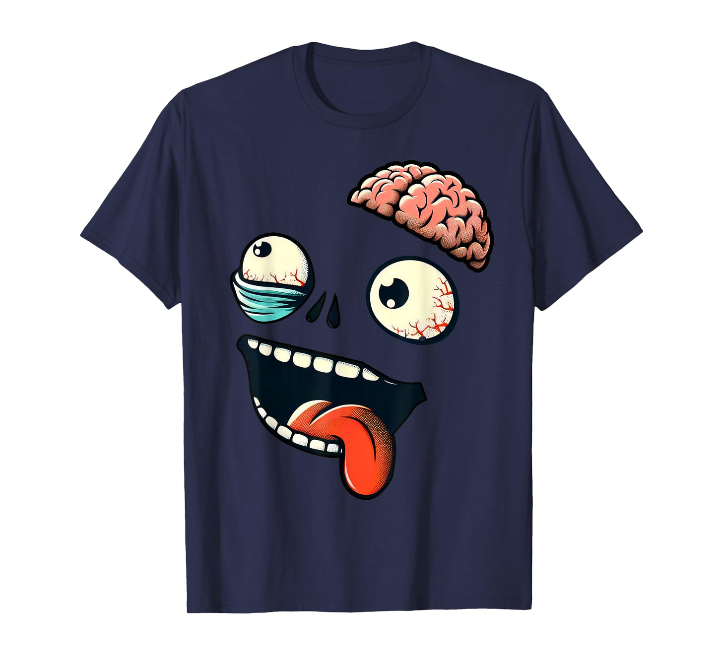 Monster Face Halloween Matching Costume Zombie Boy Girl Kid T-Shirt