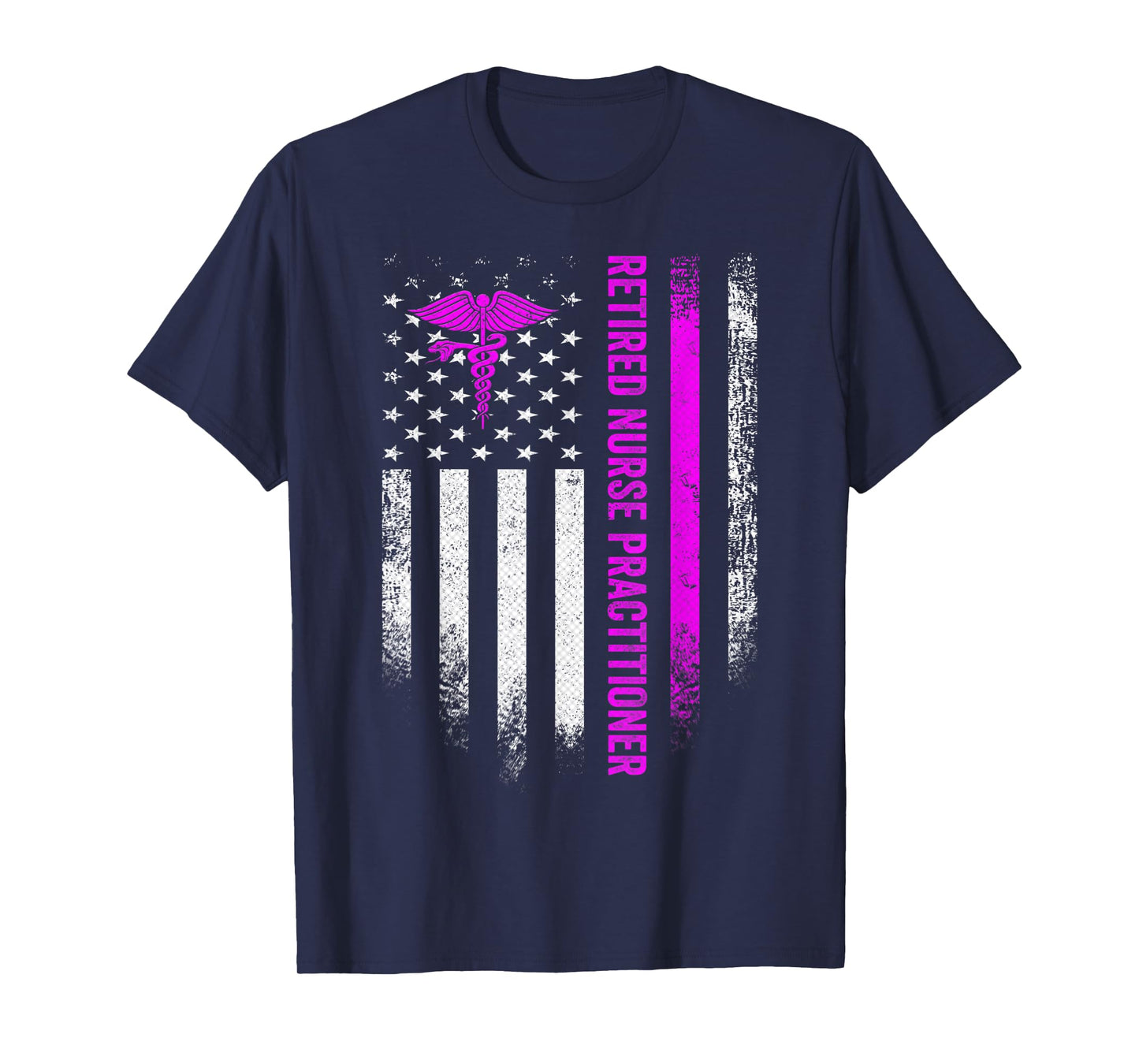 Vintage American Flag Proud Retired NP Nurse Practitioner T-Shirt